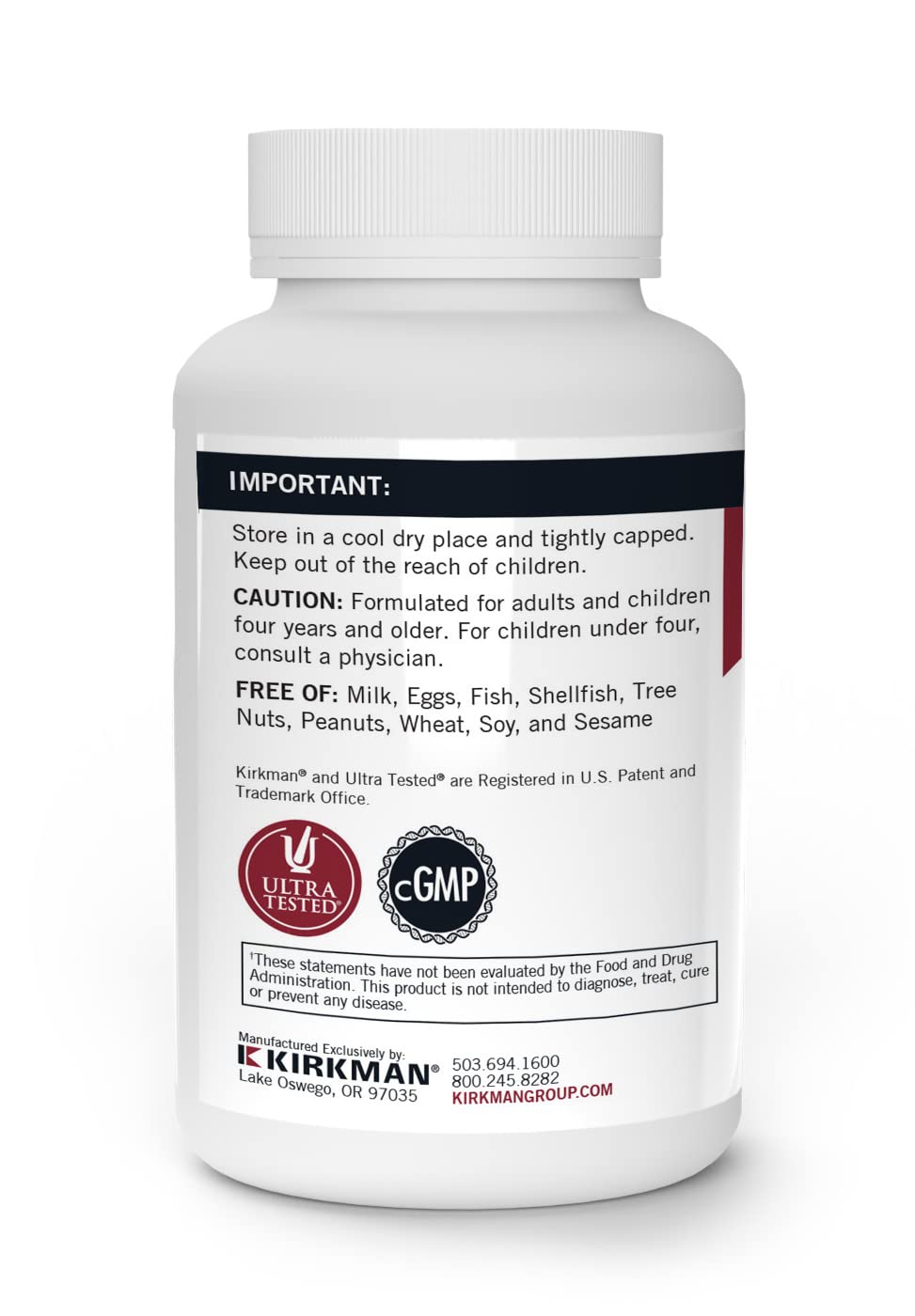 Foto 4 pulgar | Suplemento Kirkman Calcium 200 Mg 120 Cápsulas Vegetarianas - Venta Internacional.