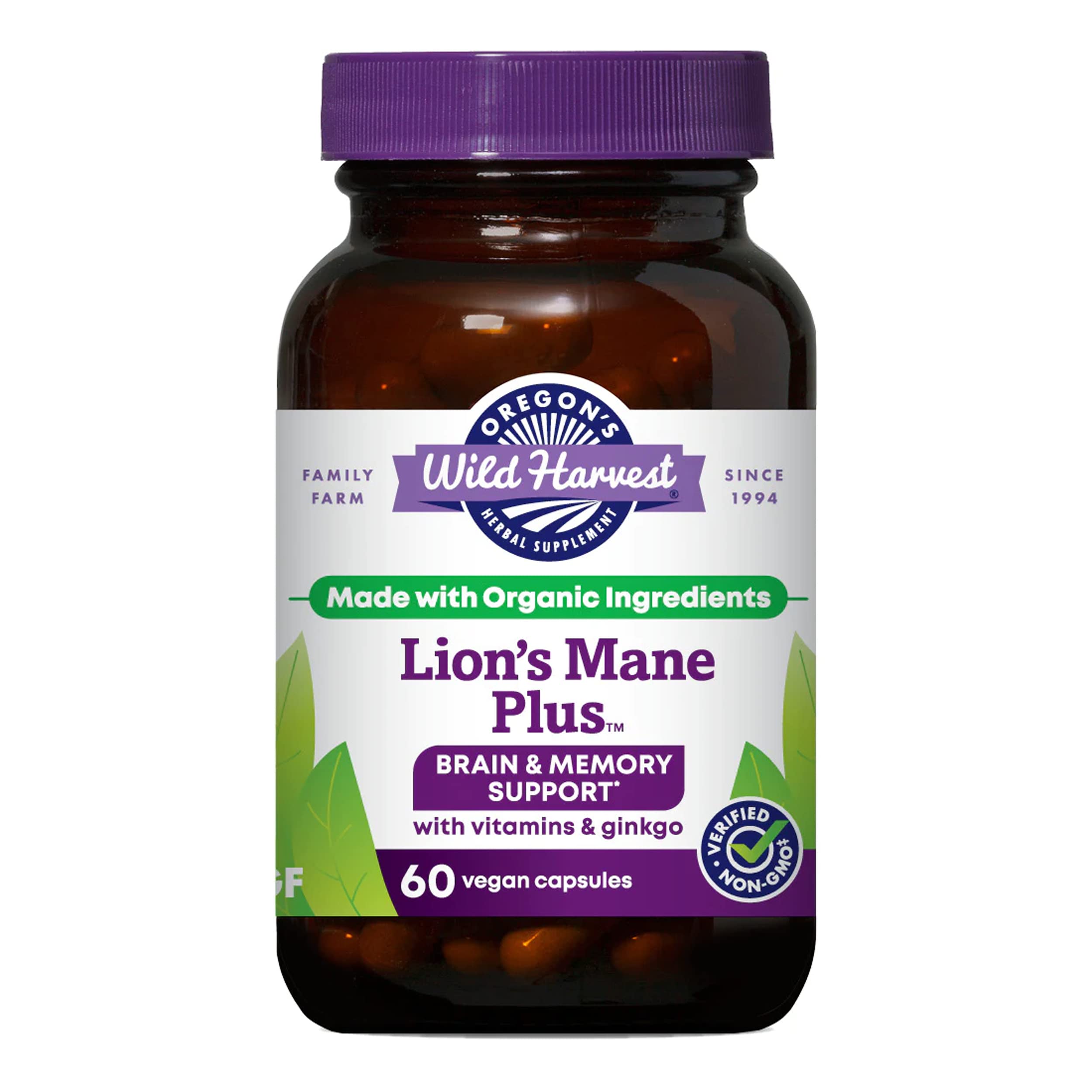 Foto 1 | Suplemento Oregon Wild Harvest Lion's Mane 60 Cápsulas - Venta Internacional.