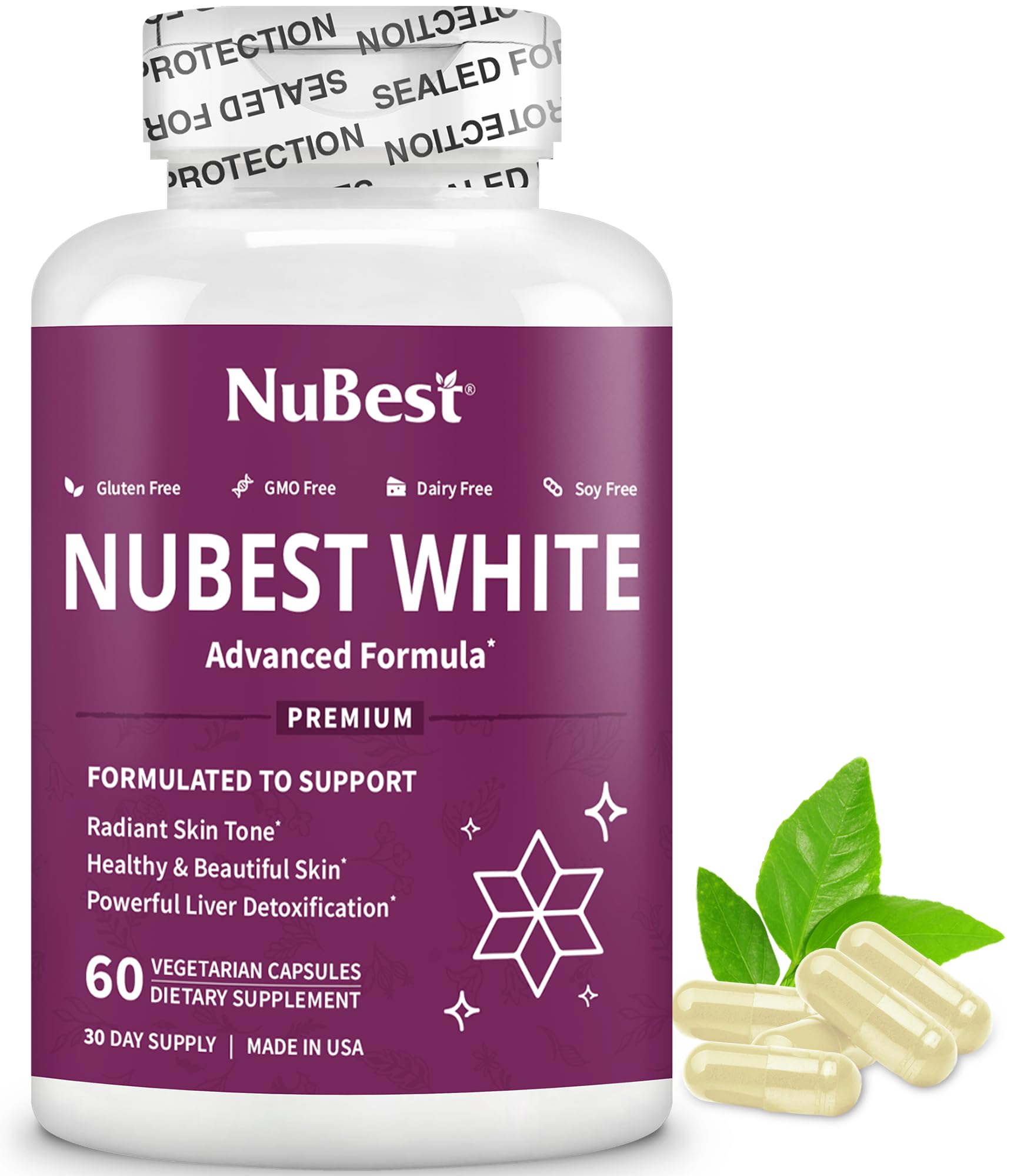 Foto 2 pulgar | Suplemento Nubest De 400 Mg De Glutatión Blanco Y Cardo Mariano - Venta Internacional.