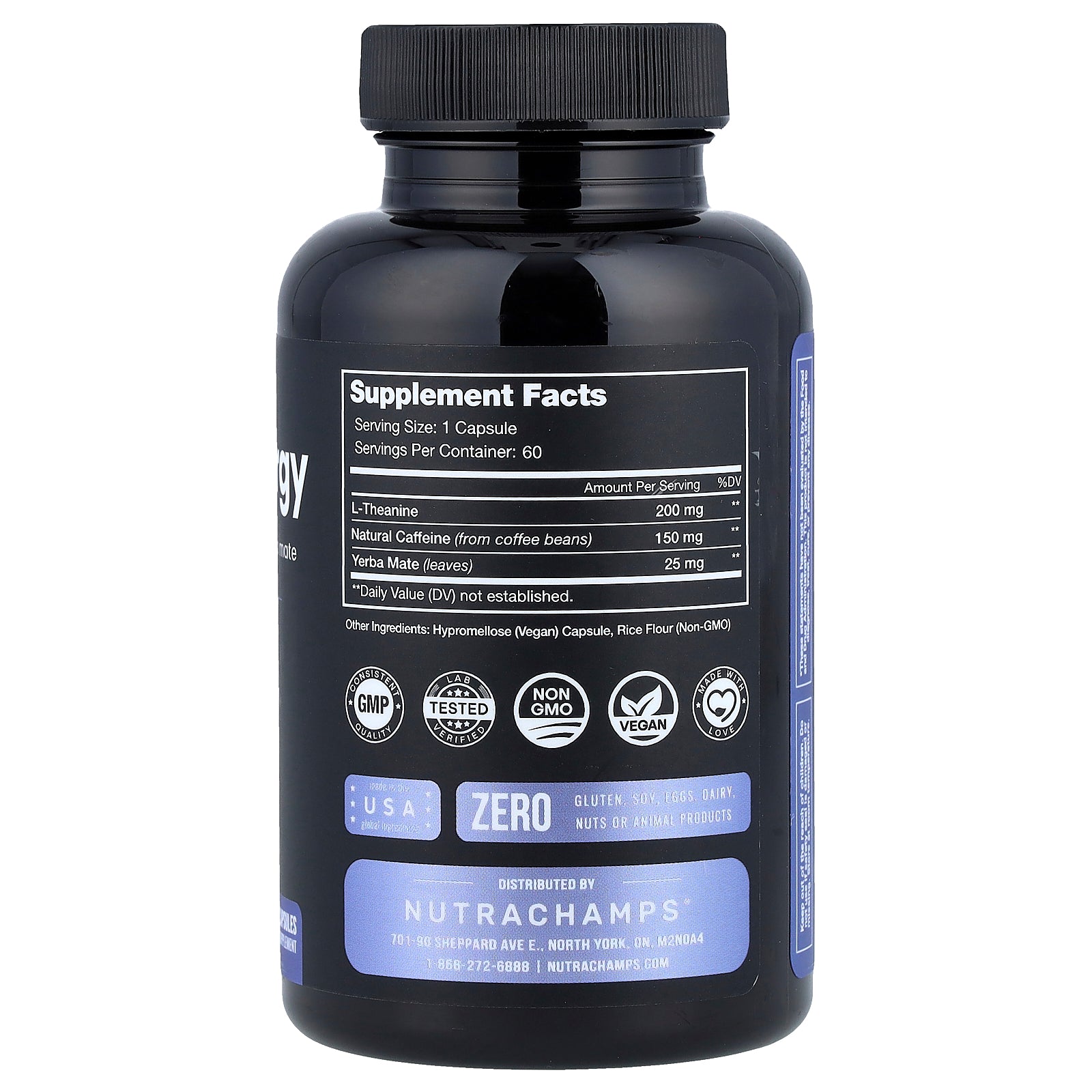 Foto 2 | Suplemento Nutrachamps Focused Energy 60 Cápsulas Veganas - Venta Internacional.