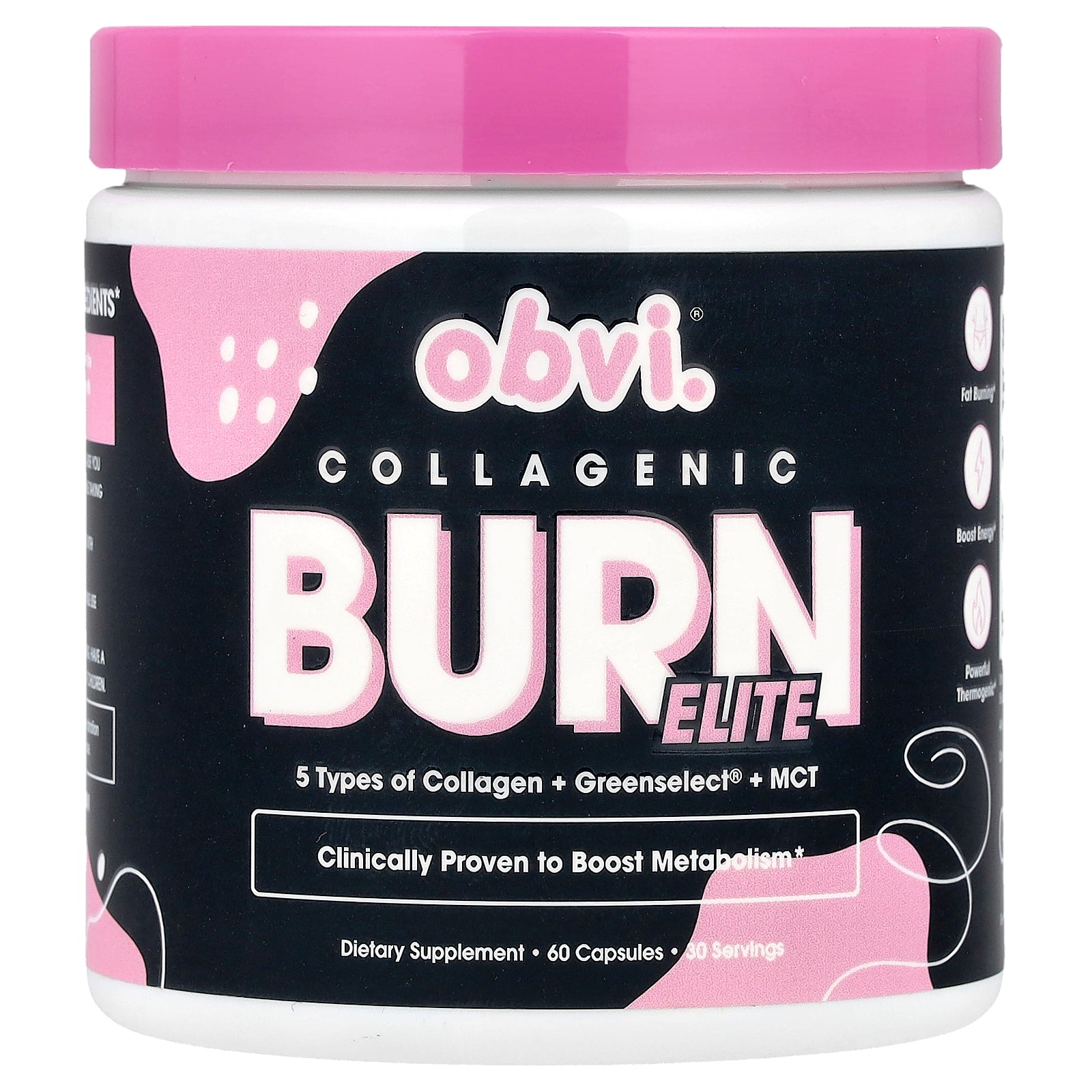 Foto 1 | Suplemento Obvi Collagenic Burn Elite 60 Cápsulas - Venta Internacional.