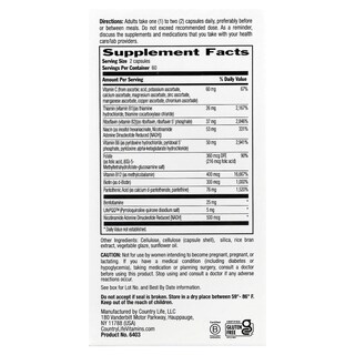 Foto 2 | Suplemento Country Life Coenzyme B-complex Advanced 120 Cápsulas - Venta Internacional.