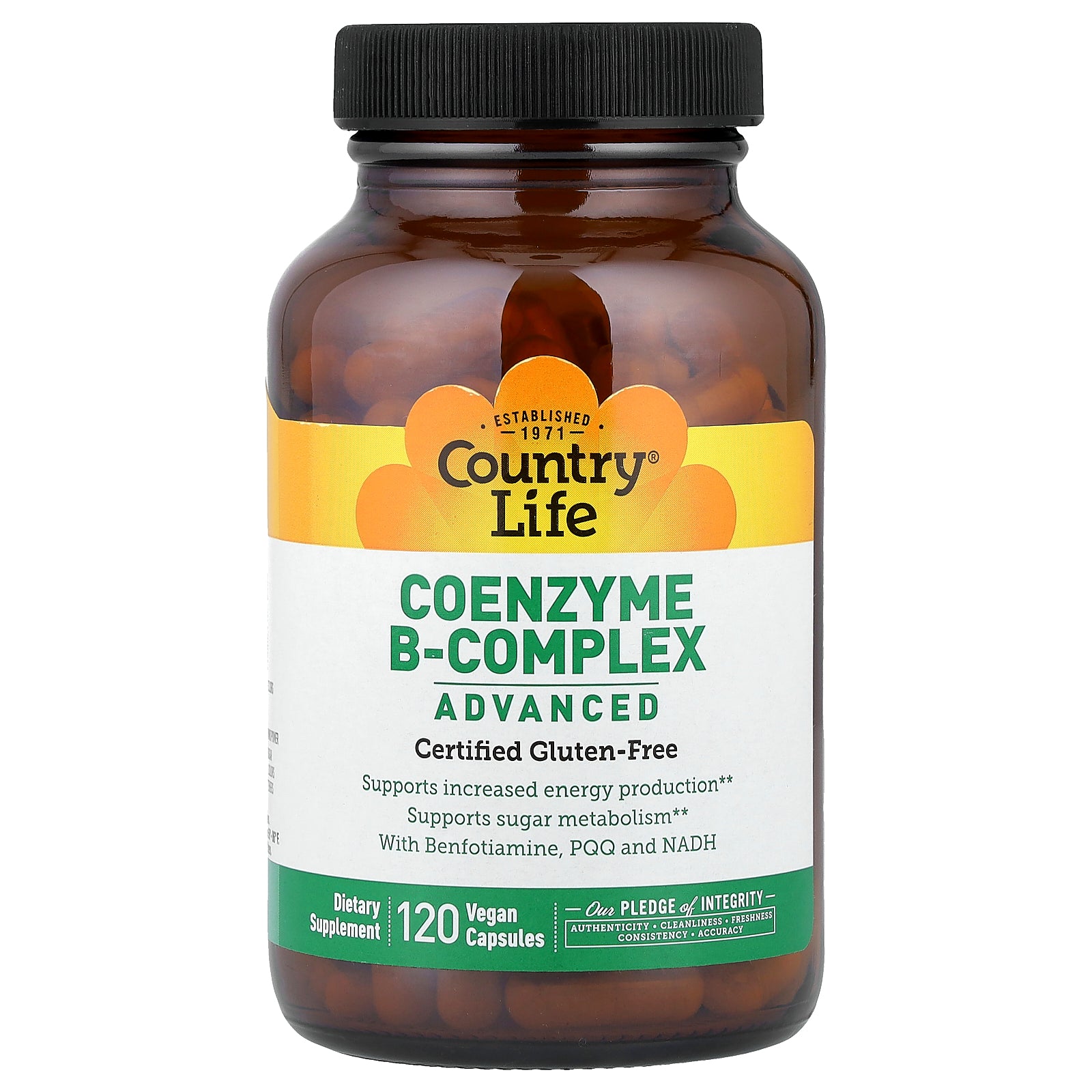 Foto 4 pulgar | Suplemento Country Life Coenzyme B-complex Advanced 120 Cápsulas - Venta Internacional.
