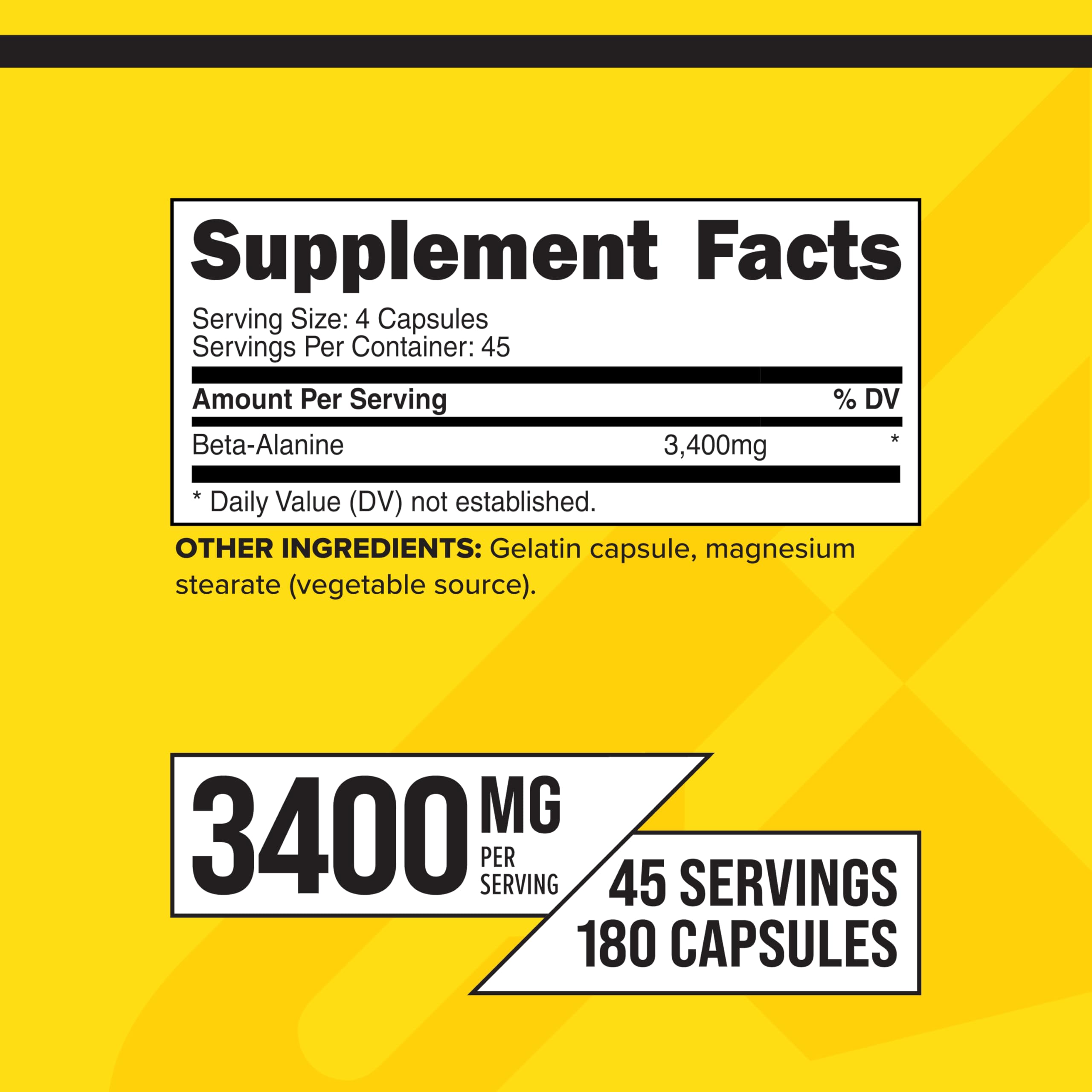 Foto 3 pulgar | Suplemento Primaforce Beta Alanina En Cápsulas De 3.400 Mg, 180 Unidades - Venta Internacional.