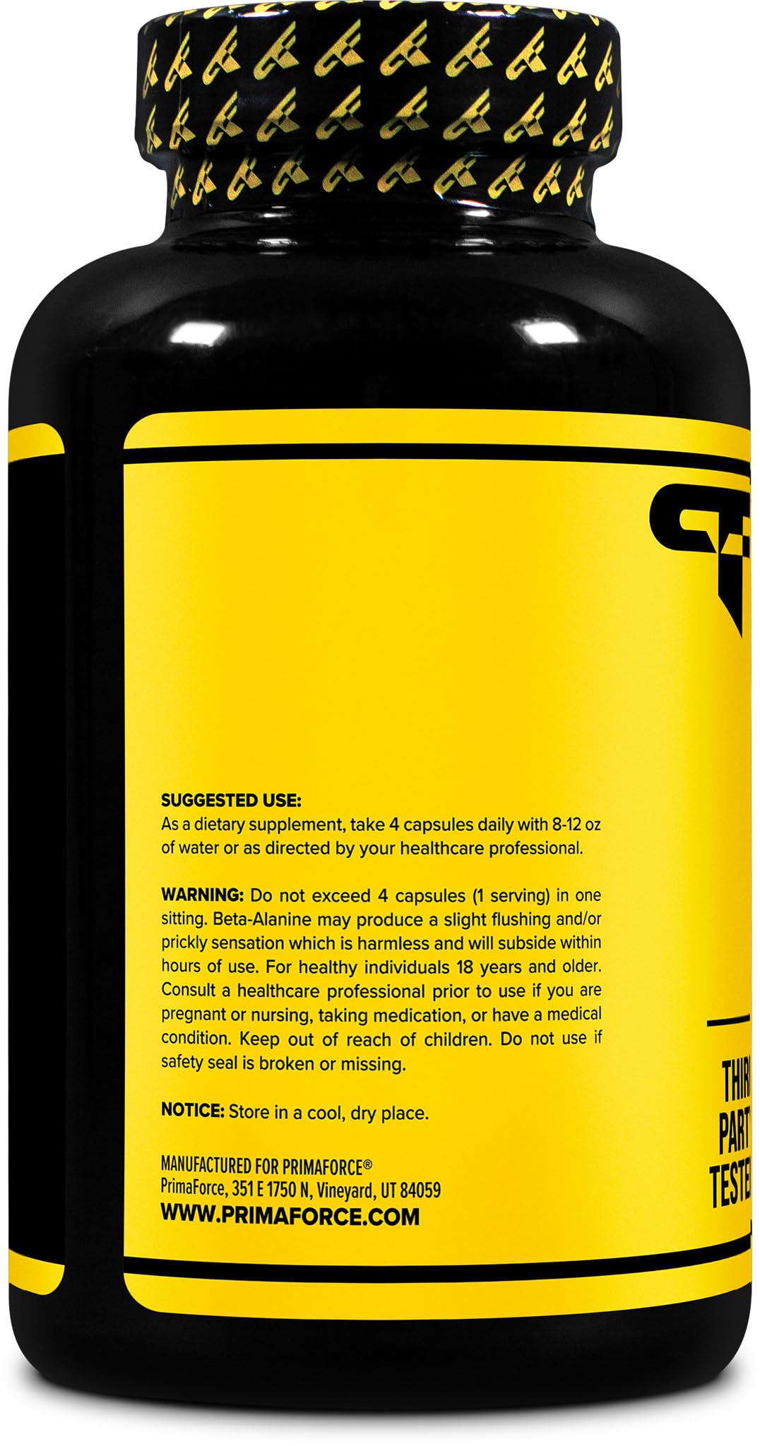 Foto 4 pulgar | Suplemento Primaforce Beta Alanina En Cápsulas De 3.400 Mg, 180 Unidades - Venta Internacional.