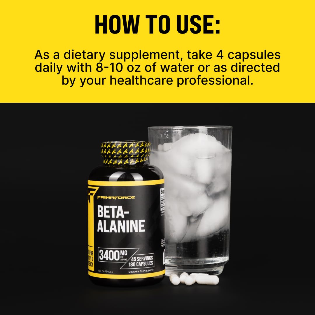 Foto 8 pulgar | Suplemento Primaforce Beta Alanina En Cápsulas De 3.400 Mg, 180 Unidades - Venta Internacional.