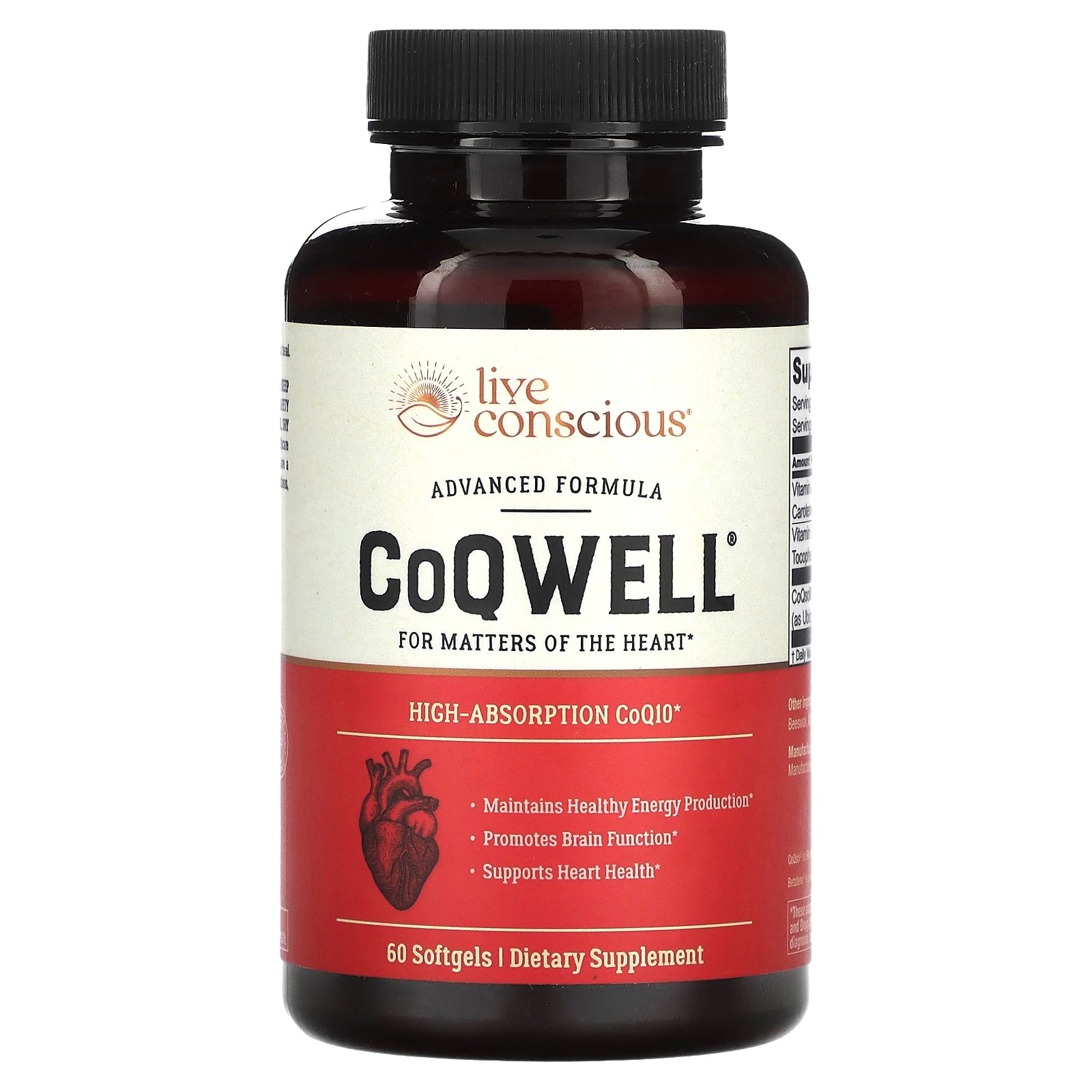 Foto 1 | Suplemento Live Conscious Coqwell 60 Cápsulas Blandas - Venta Internacional.