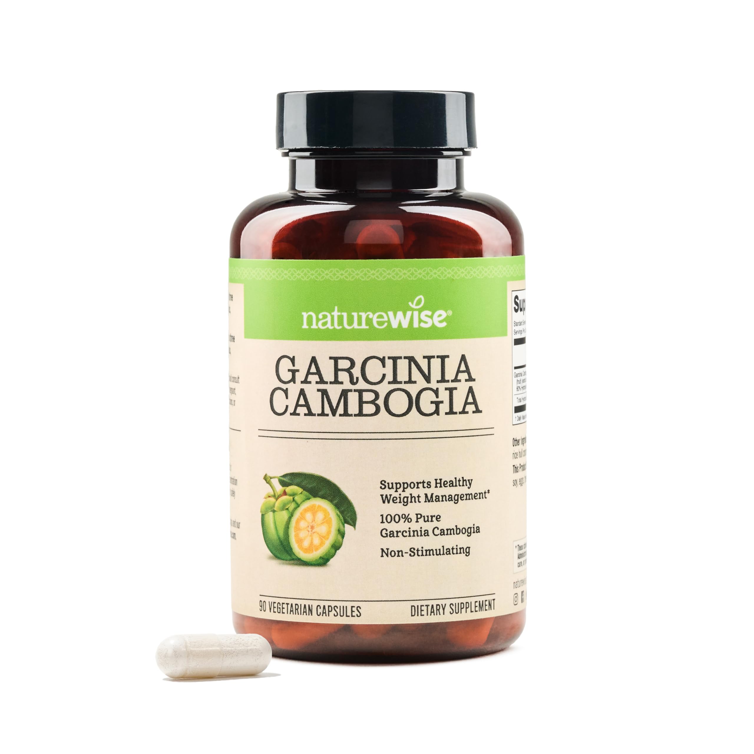 Foto 2 pulgar | Suplemento Naturewise Garcinia Cambogia 60% Hca 90 Cápsulas - Venta Internacional.