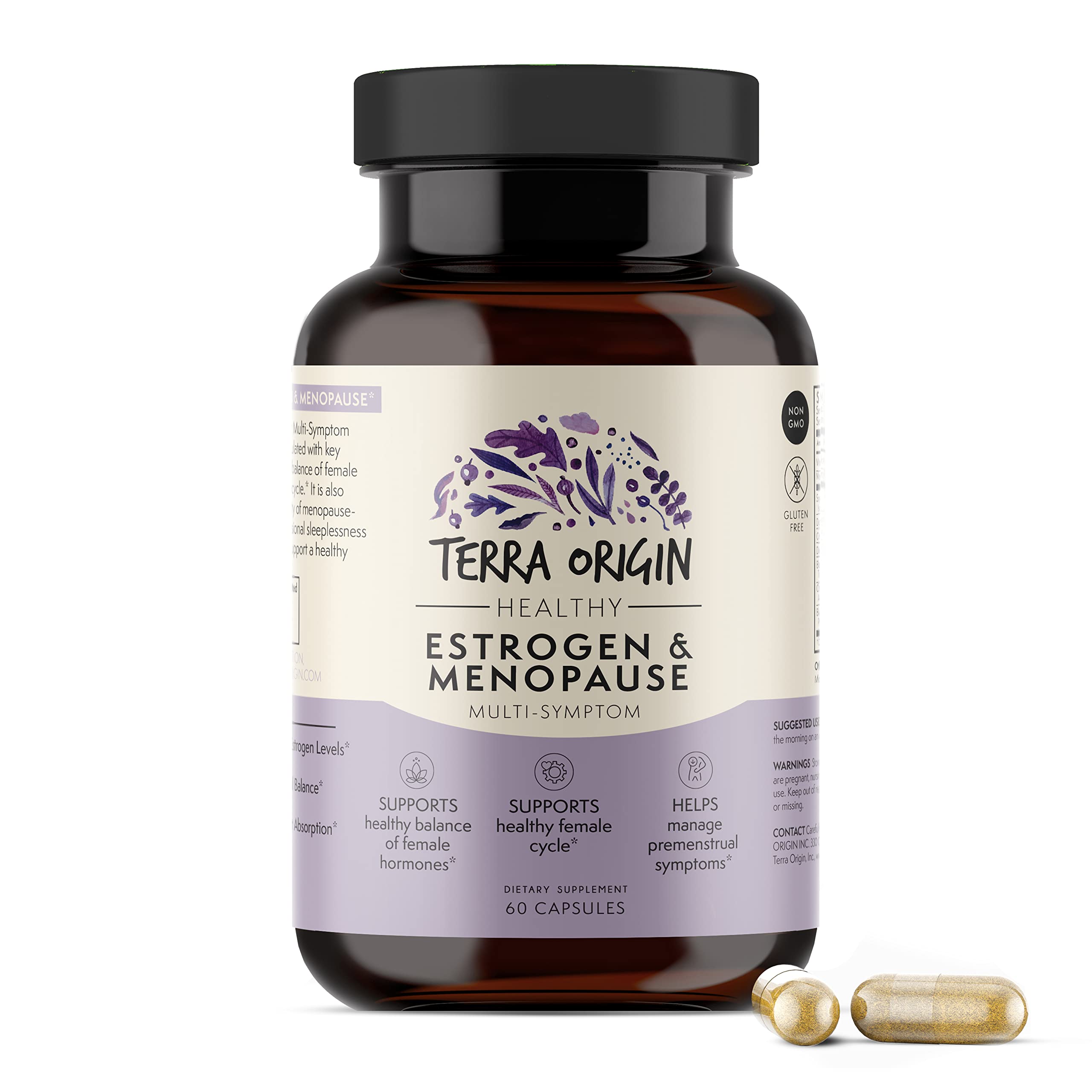 Foto 1 | Suplementos Terra Origin Para La Menopausia Multisintomática 60 Cápsulas - Venta Internacional.