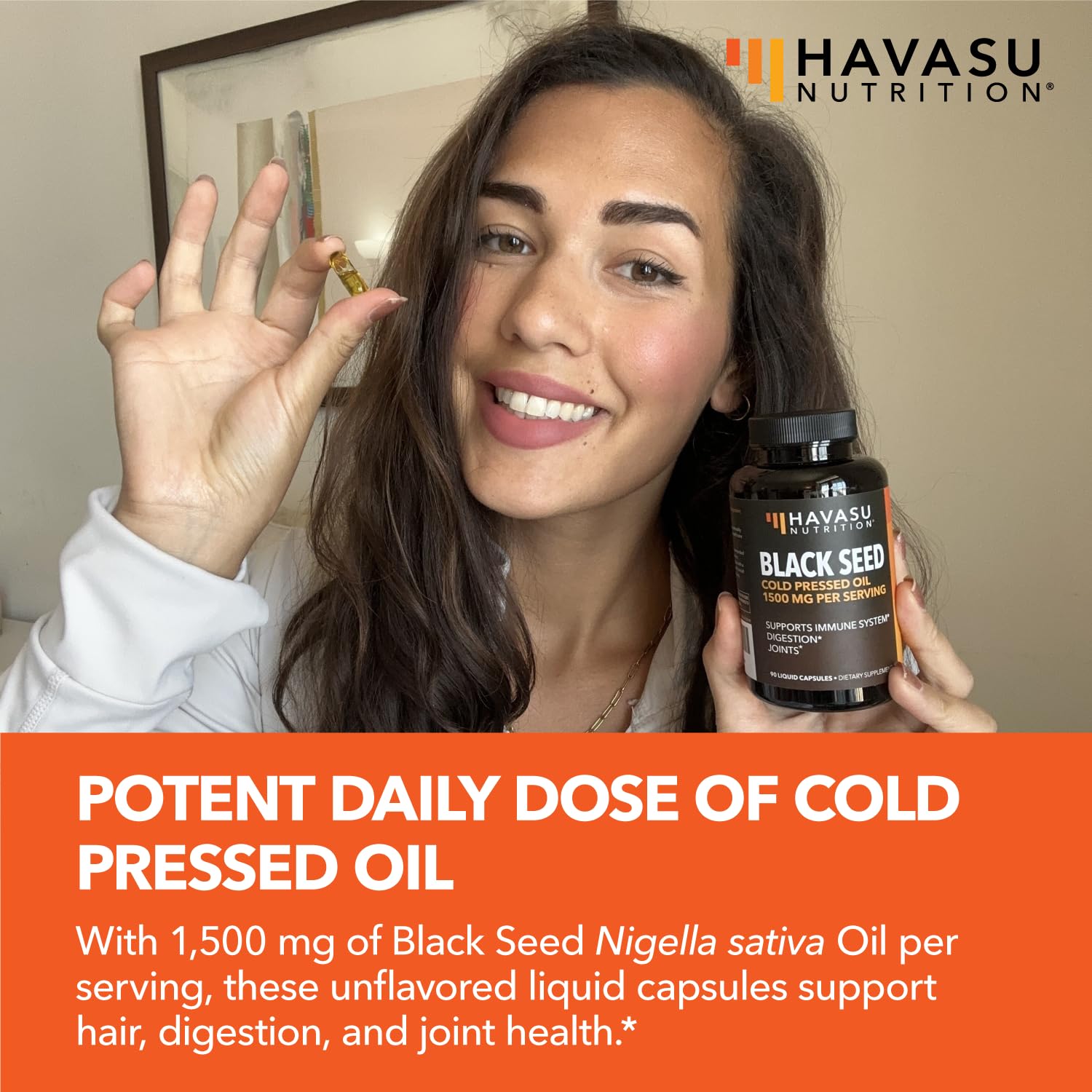 Foto 5 pulgar | Suplemento De Aceite De Semilla Negra Havasu Nutrition 1500 Mg 90 Cápsulas - Venta Internacional.