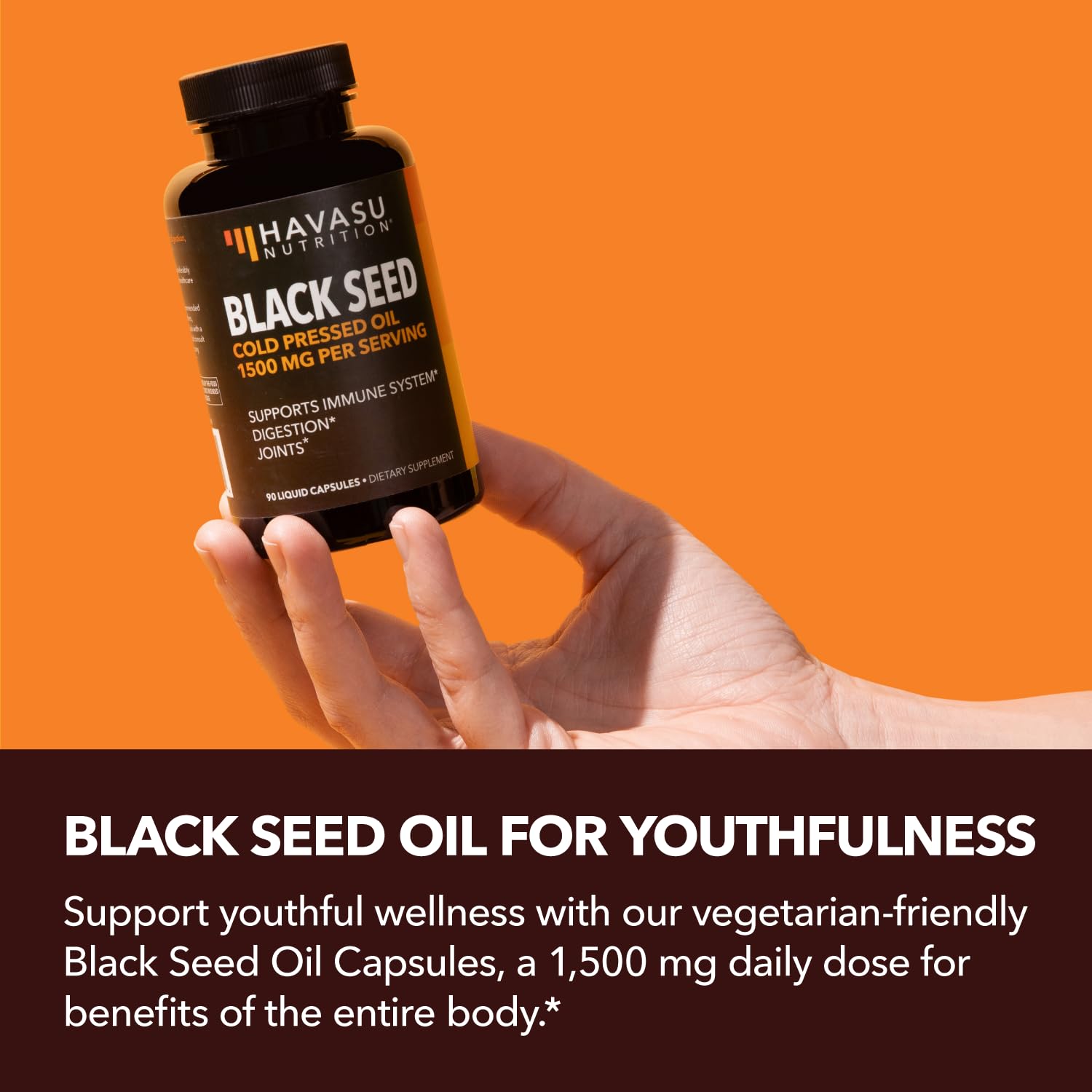 Foto 7 pulgar | Suplemento De Aceite De Semilla Negra Havasu Nutrition 1500 Mg 90 Cápsulas - Venta Internacional.