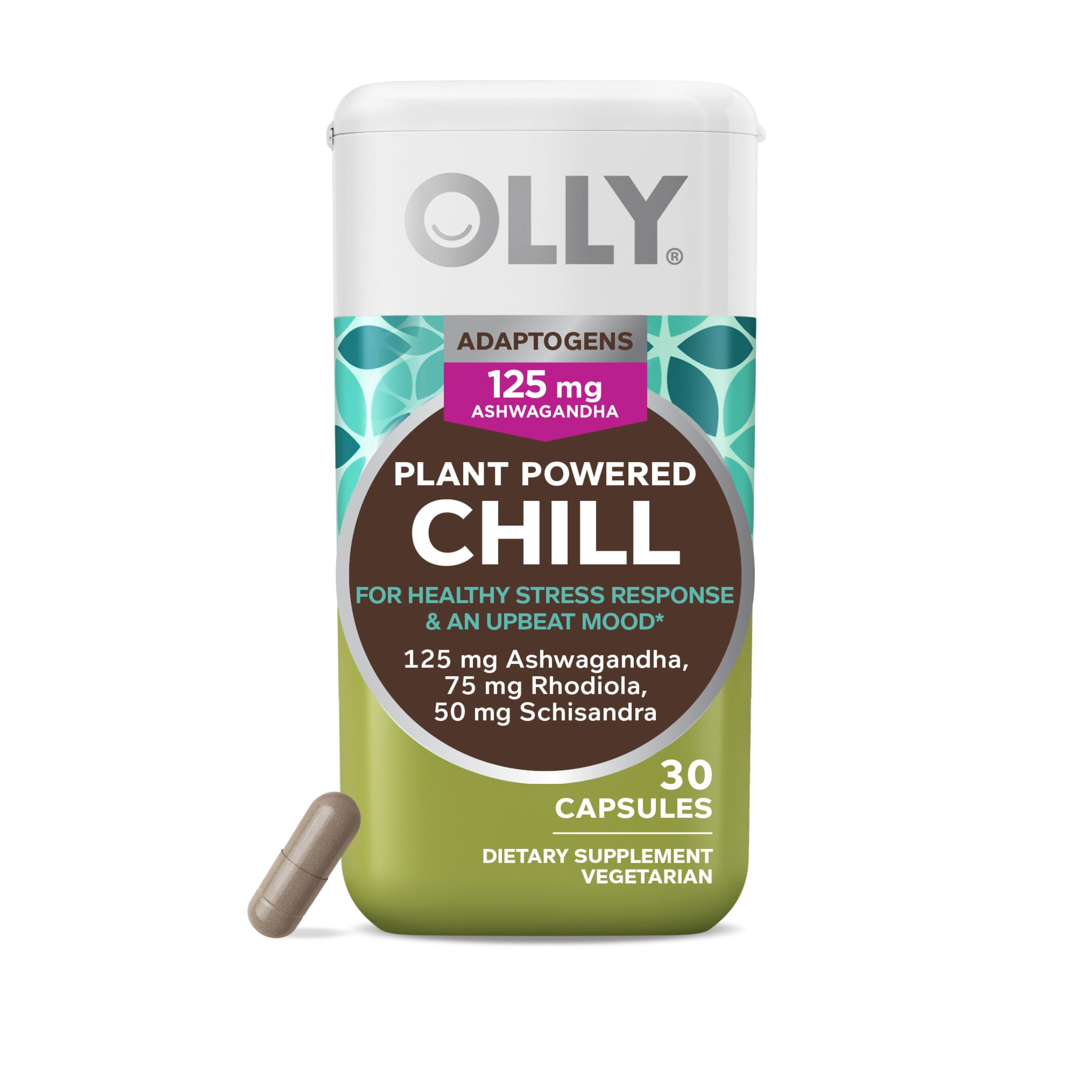 Foto 2 pulgar | Suplemento Olly Chill Adaptogen Mood Support 30 Cápsulas - Venta Internacional.