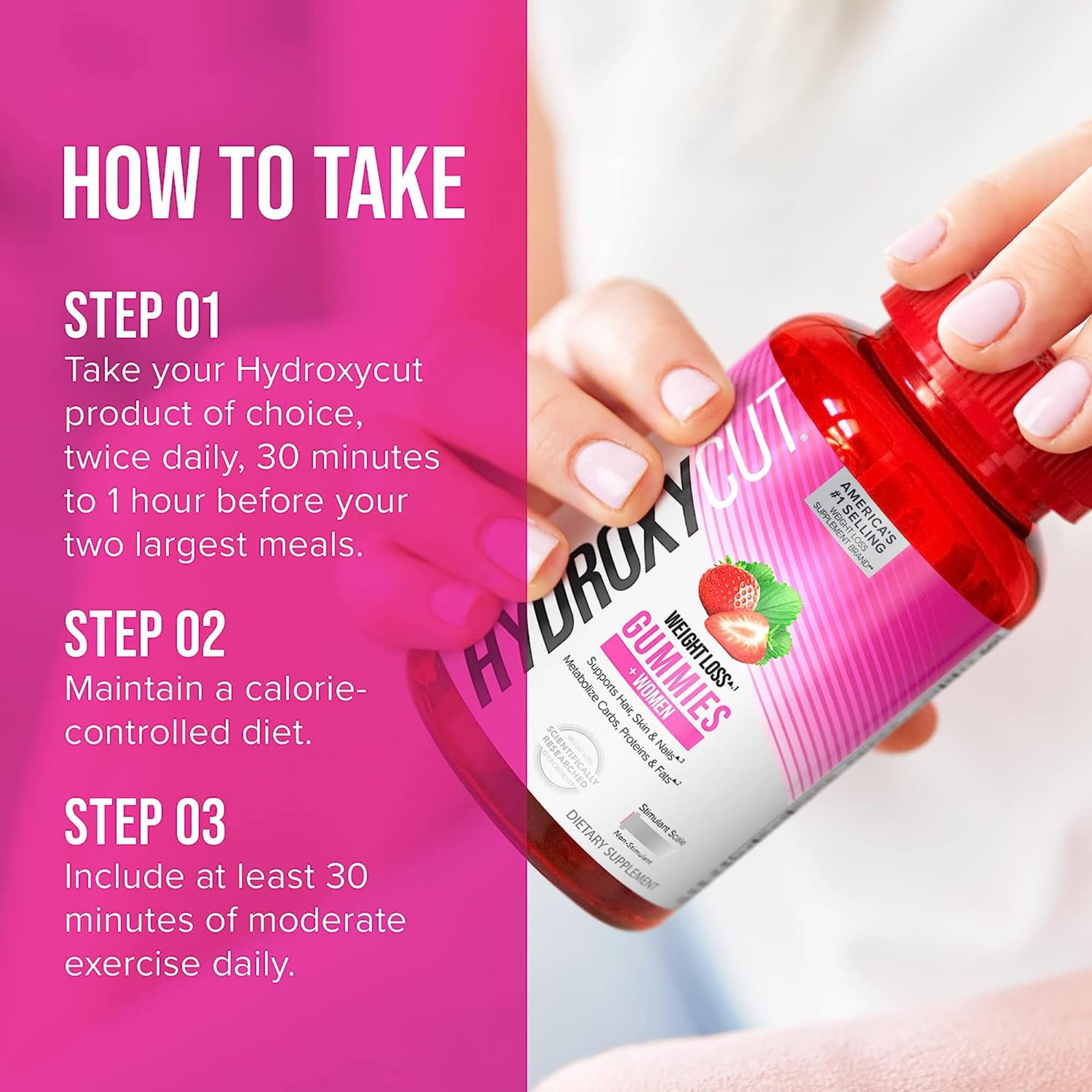 Foto 3 pulgar | Suplemento Hydroxycut Gummies +women Con Sabor A Fresa - Venta Internacional.
