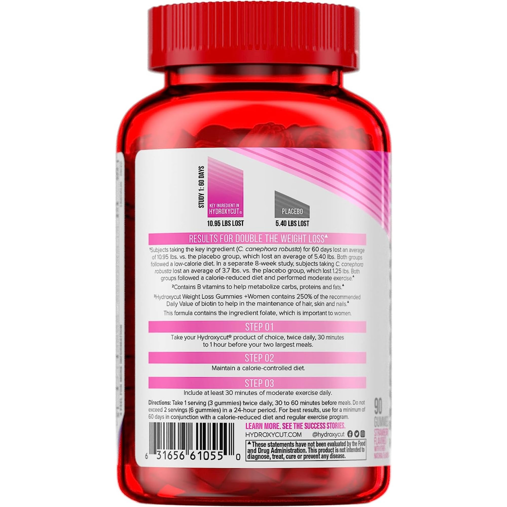 Foto 6 pulgar | Suplemento Hydroxycut Gummies +women Con Sabor A Fresa - Venta Internacional.