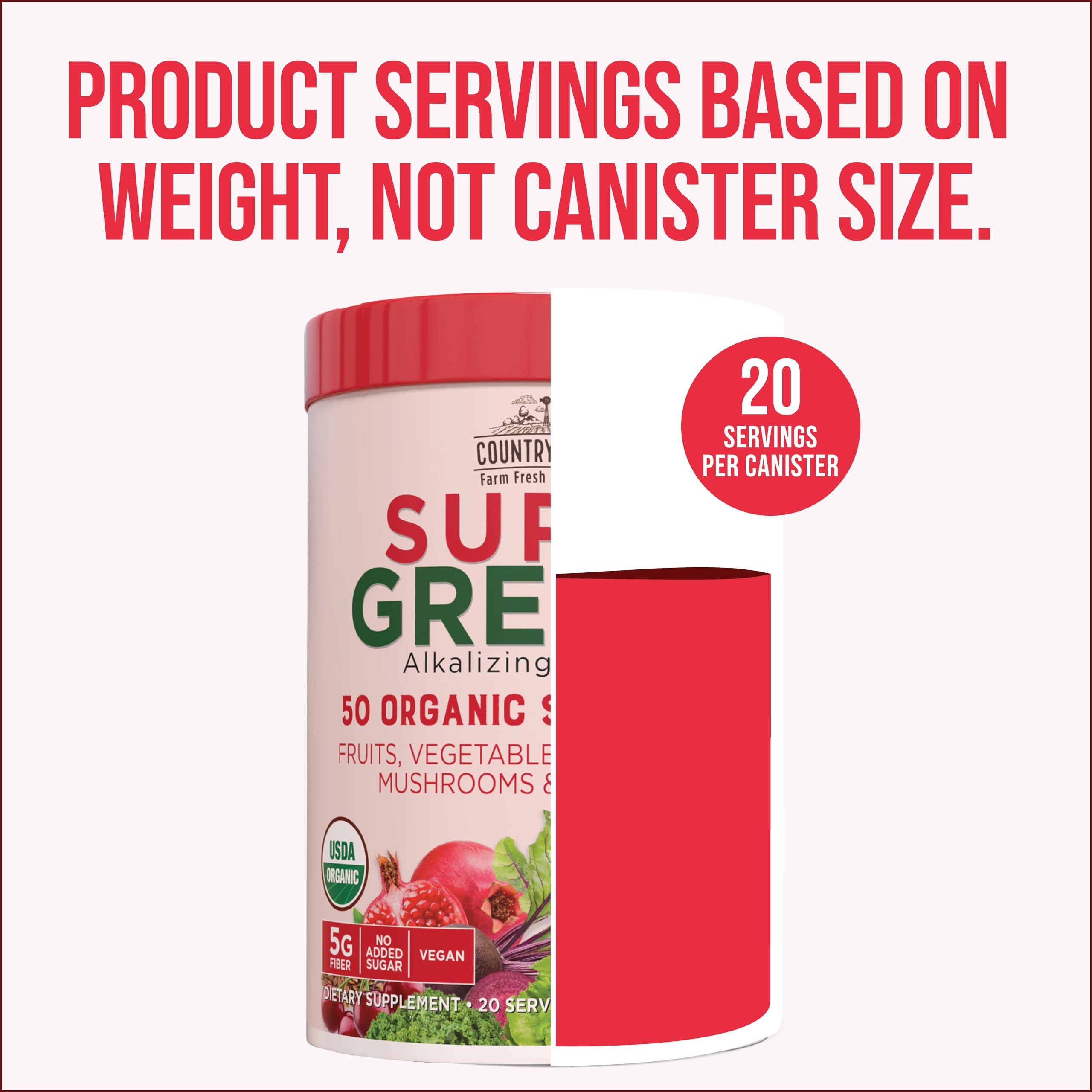 Foto 8 pulgar | Super Greens Drink Country Farms, Sabor A Bayas Orgánicas, 150 G - Venta Internacional.