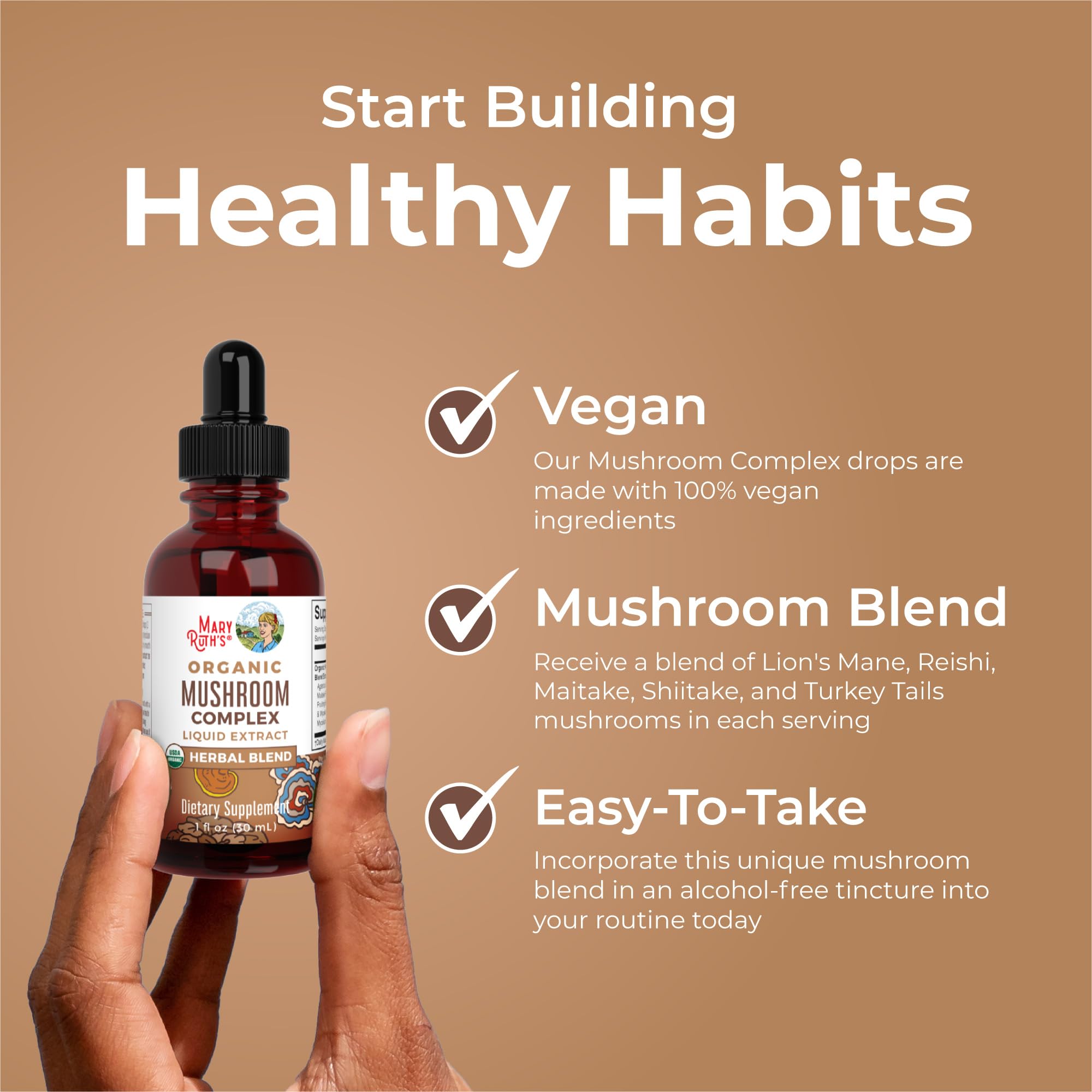 Foto 6 pulgar | Mushroom Complex MaryRuth Organics 30 ml-Venta Internacional