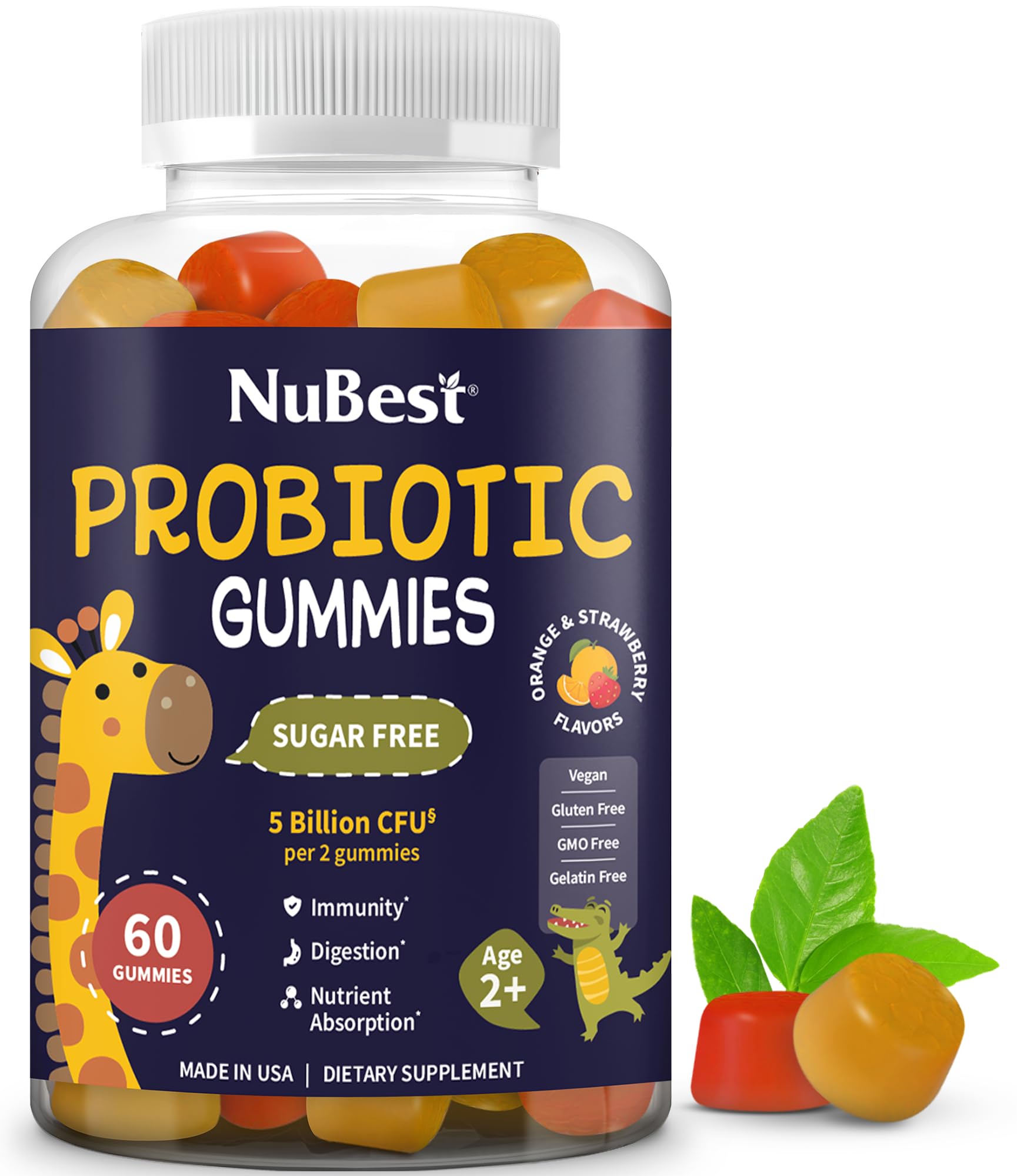 Foto 2 pulgar | Gomitas Probióticas Nubest Para La Salud Digestiva E Intestinal 60 Unidades - Venta Internacional.