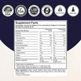 Foto 5 | Gomitas Probióticas Nubest Para La Salud Digestiva E Intestinal 60 Unidades - Venta Internacional.