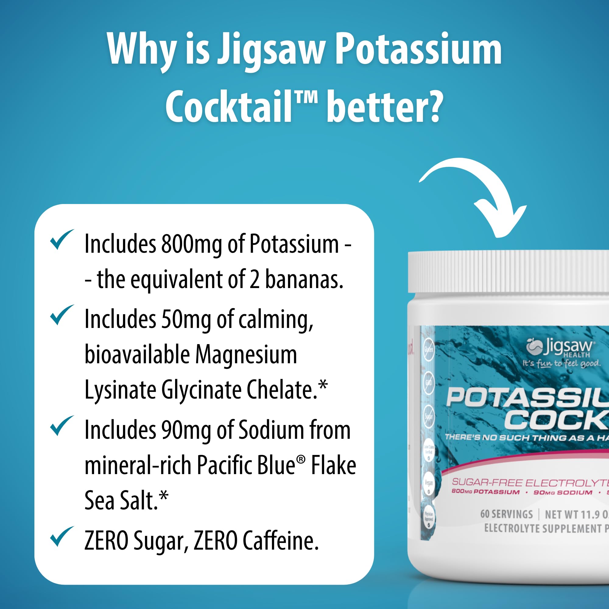 Foto 6 | Suplemento Jigsaw Health Potasio Cocktail Blue Frambuesa - Venta Internacional