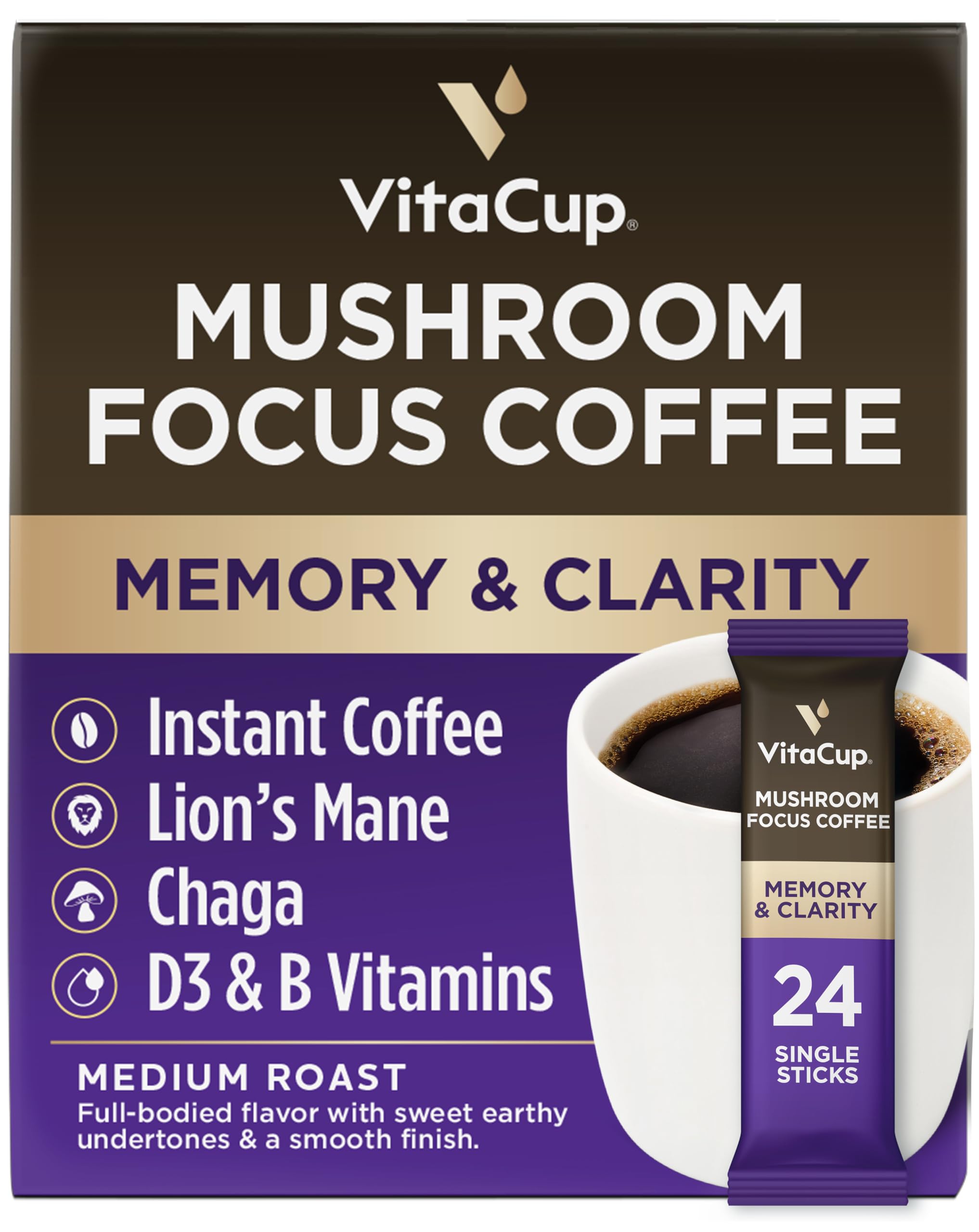 Foto 2 pulgar | Mushroom Focus Coffe Vitacup 24 Unidades-Venta Internacional