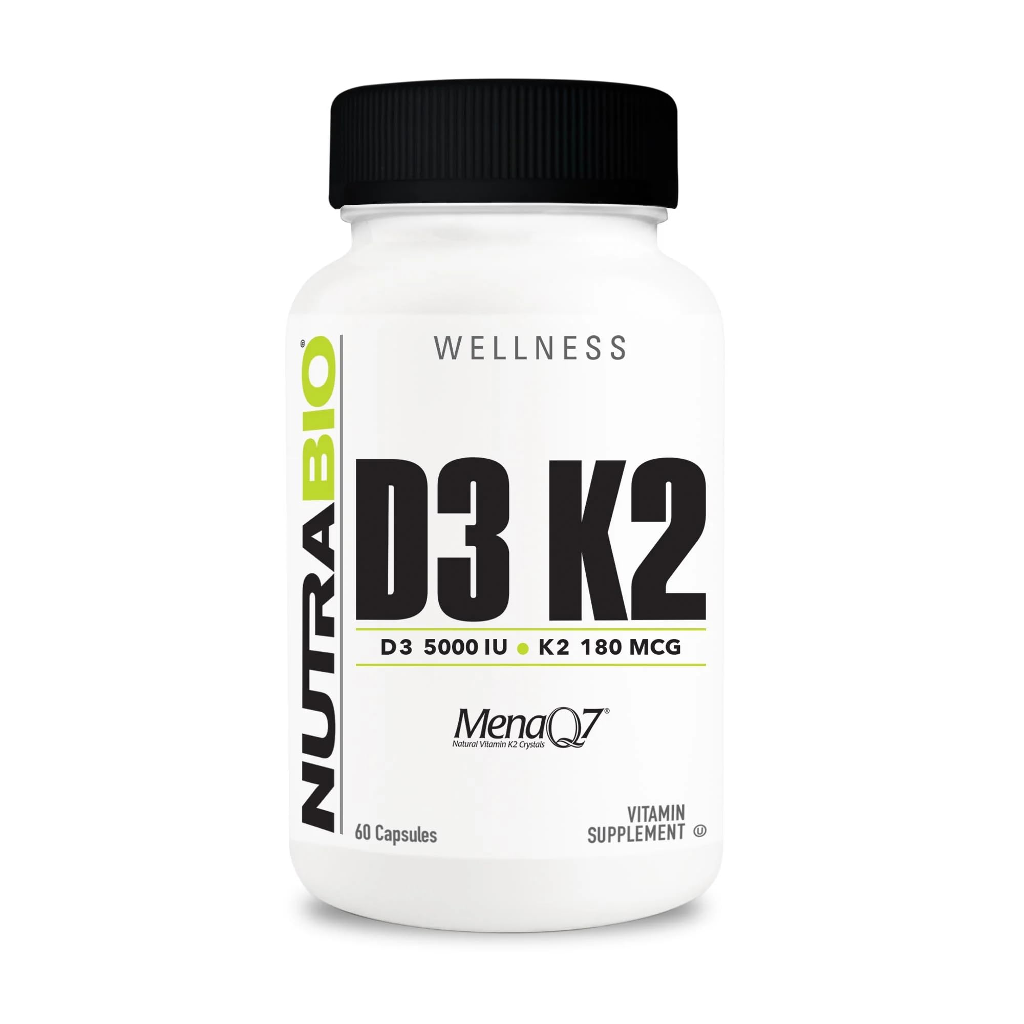 Foto 2 pulgar | Suplemento Nutrabio de Vitamina D3 K2 5000 Ui 180 Mcg 60 Cápsulas - Venta Internacional