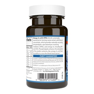 Foto 3 | Suplemento Omega-3 con SPM de Carlson 60 Capsulas - Venta Internacional