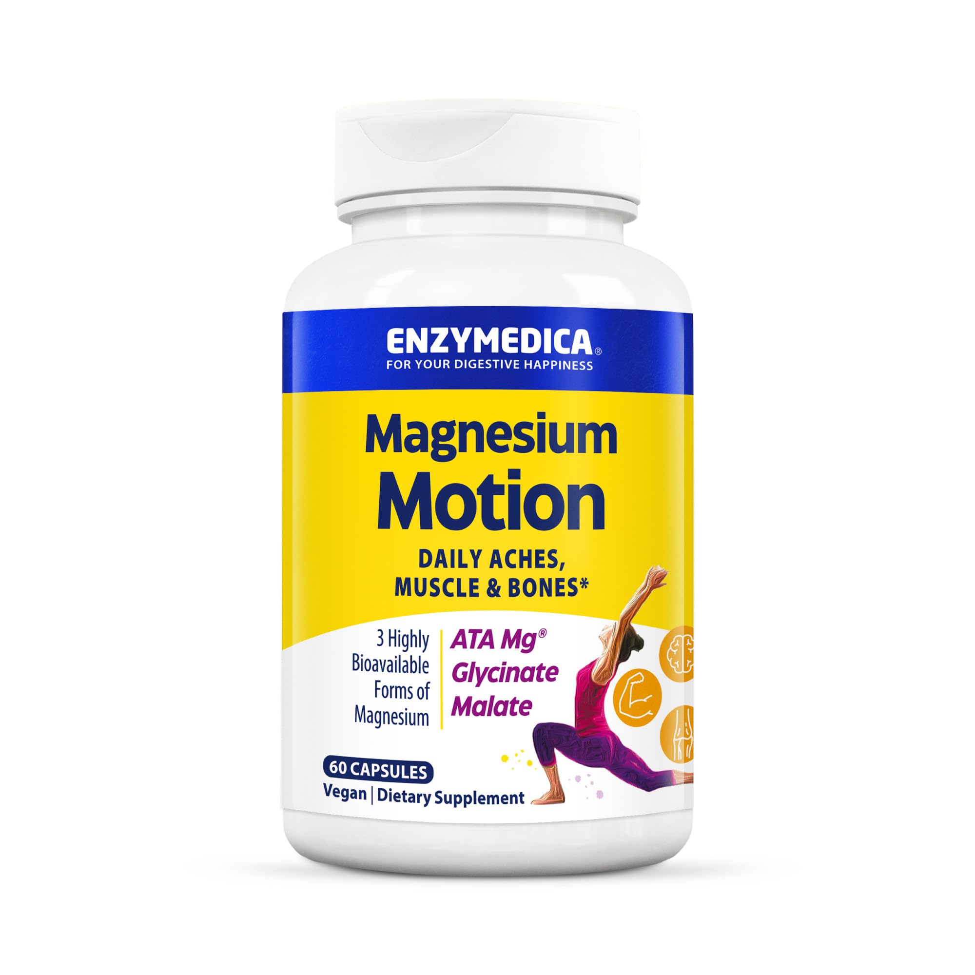 Foto 2 pulgar | Suplemento Enzymedica Magnesium Motion 60 Cápsulas - Venta Internacional