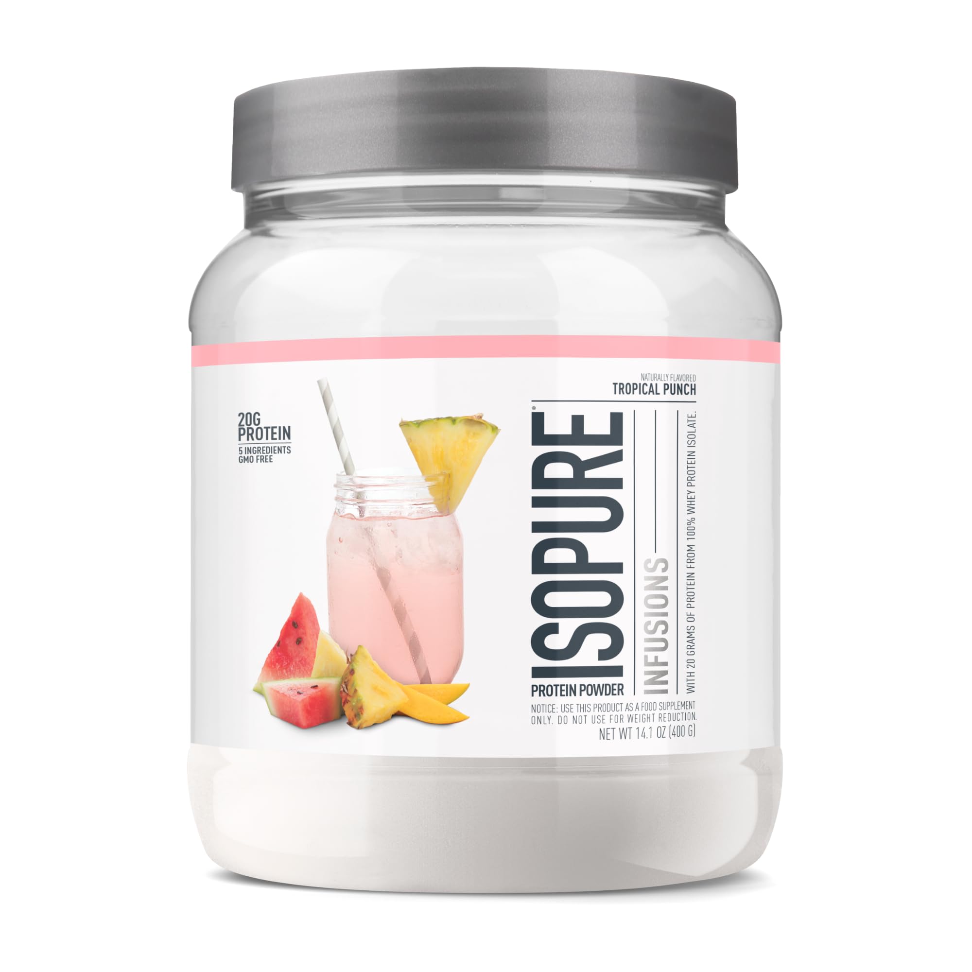 Proteína en Polvo Isopure Clear Whey Isolate Tropical Punch - Venta Internacional