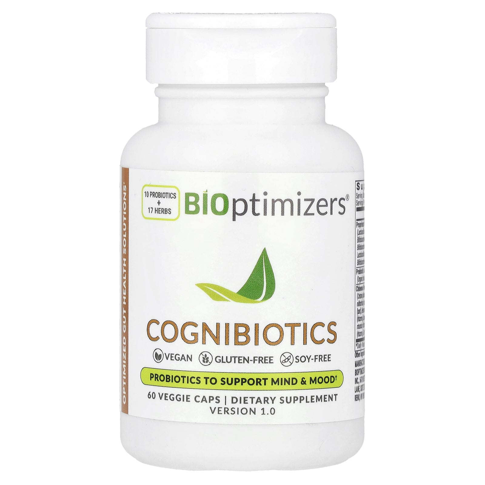 Foto 2 pulgar | Suplemento Bioptimizers Cognibiotics 60 Cápsulas Vegetarianas - Venta Internacional.