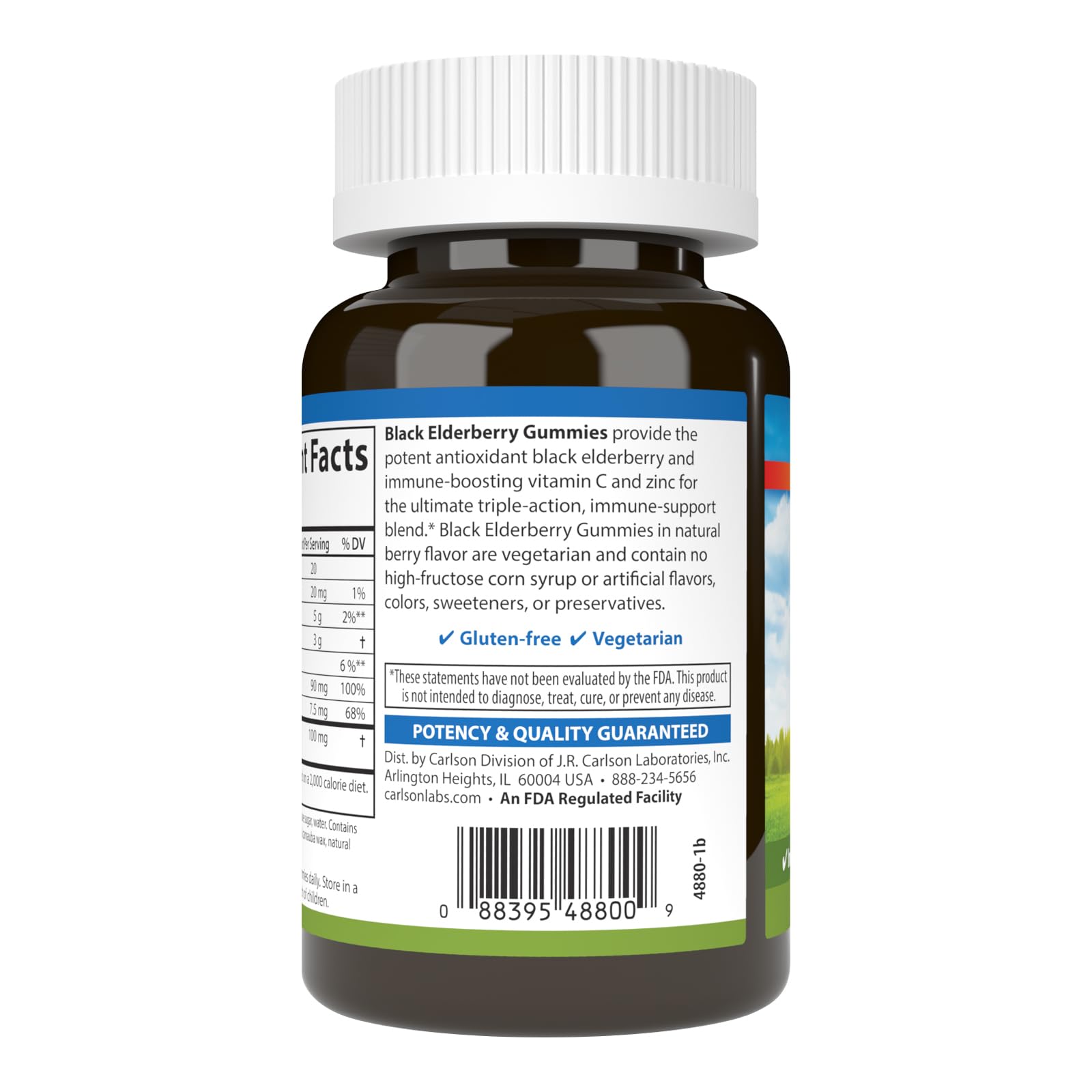 Foto 4 pulgar | Gomitas de Saúco Negro Carlson con Vitamina C y Zinc 60 Unidades - Venta Internacional