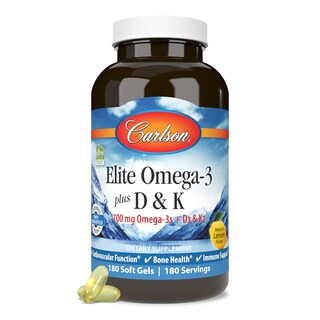 Foto 2 | Suplemento Carlson Elite Omega-3 Plus D & K 180 Cápsulas- Venta Internacional