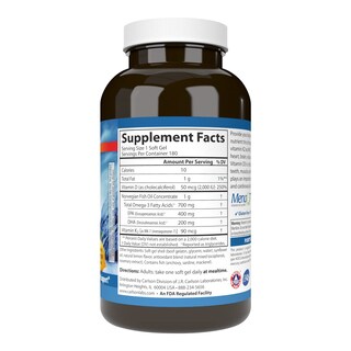 Foto 3 | Suplemento Carlson Elite Omega-3 Plus D & K 180 Cápsulas- Venta Internacional
