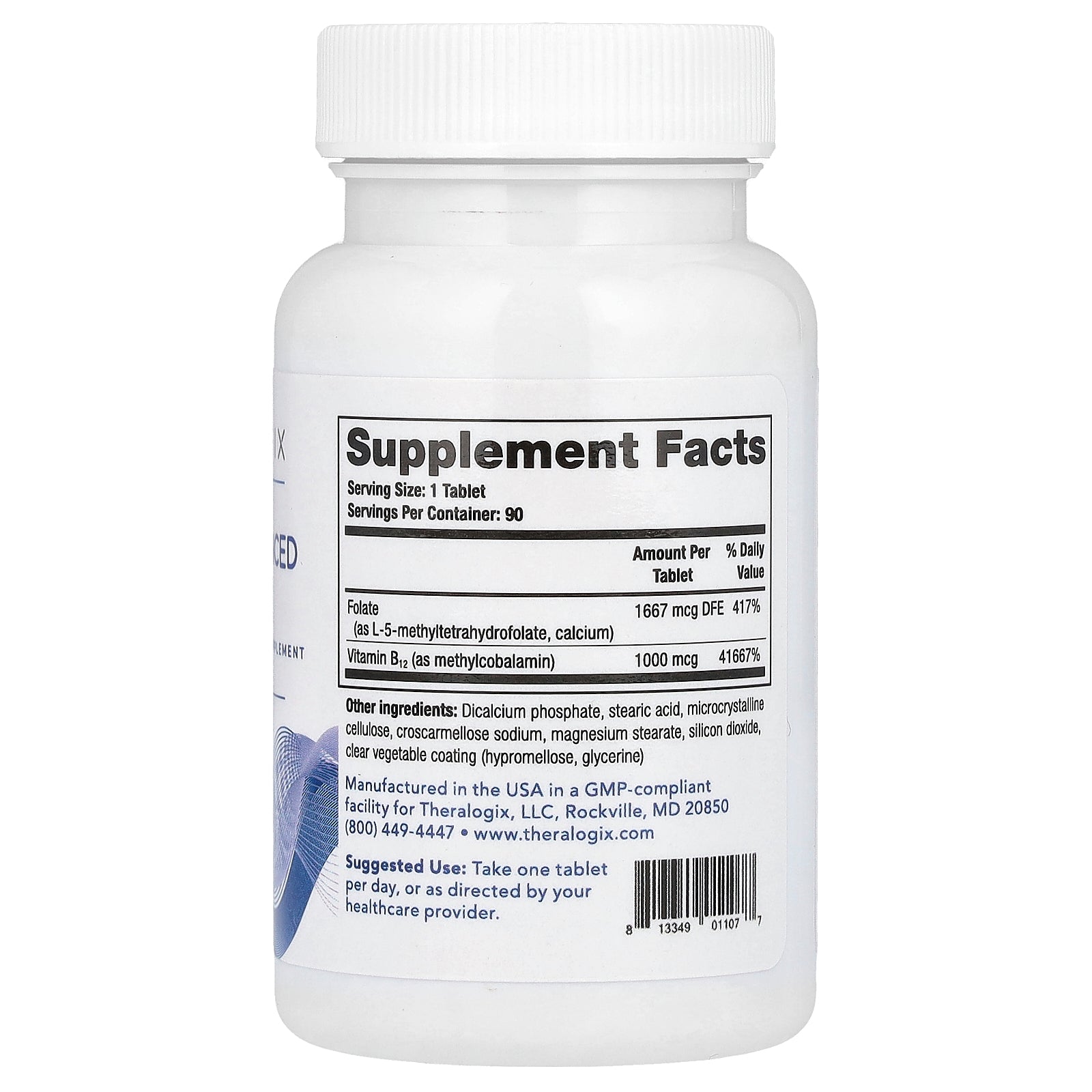 Foto 3 pulgar | Suplemento Theralogix Mtx Advanced Support Con Folato Y Vitamina B12 - Venta Internacional.