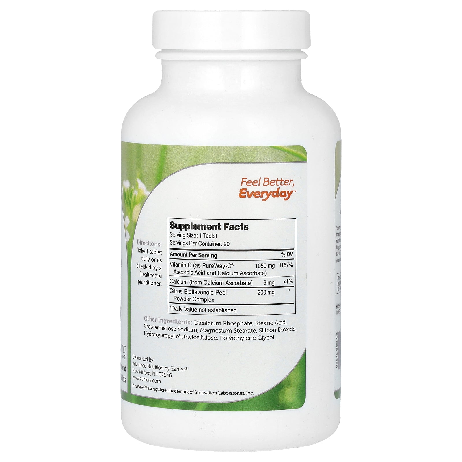 Foto 3 pulgar | Suplemento Zahler Pure Way-c De Vitamina C, 1000 Mg, 90 Comprimidos - Venta Internacional.