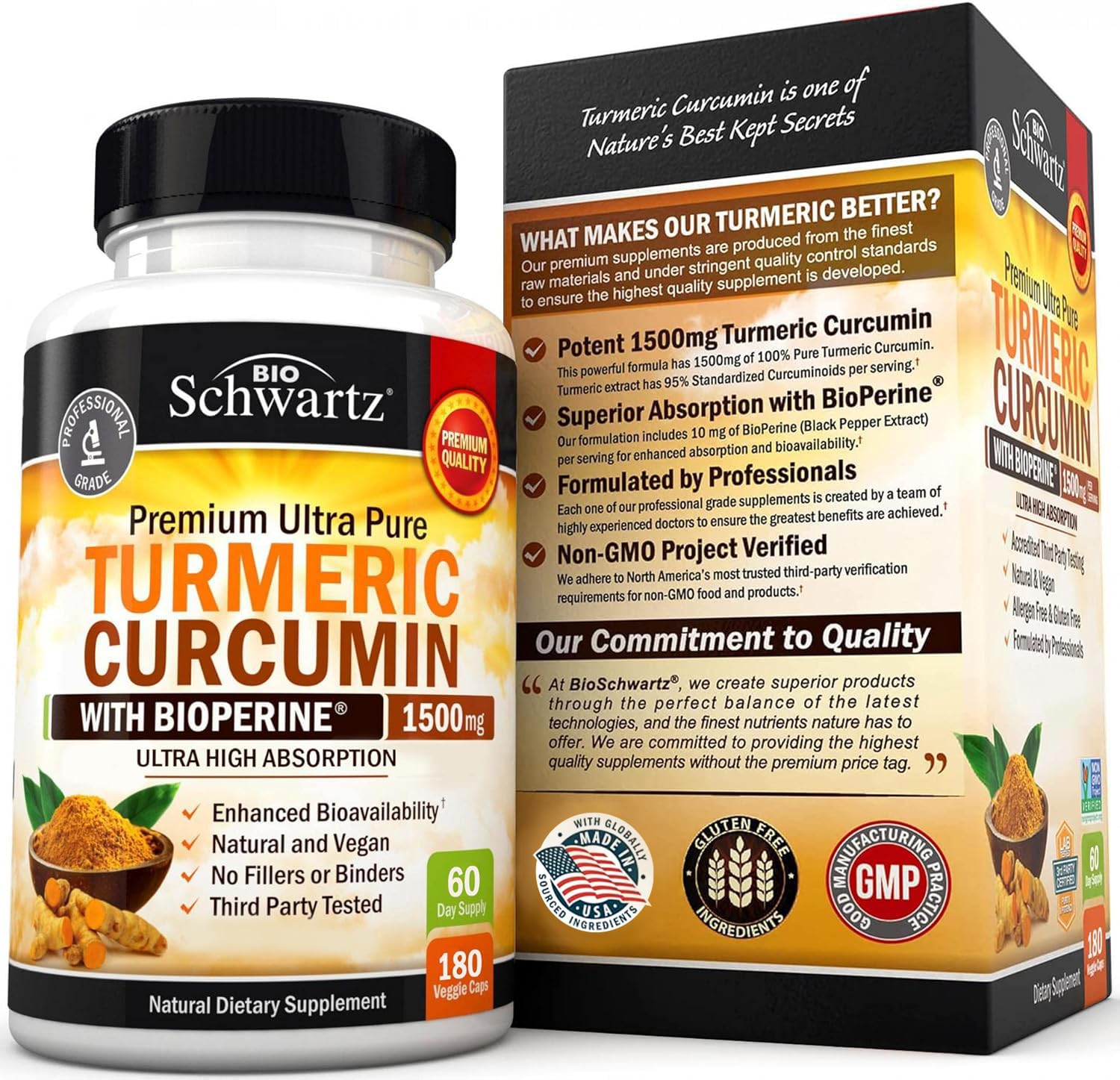 Foto 7 pulgar | Curcumina De Cúrcuma Bioschwartz 180 Cápsulas-Venta Internacional