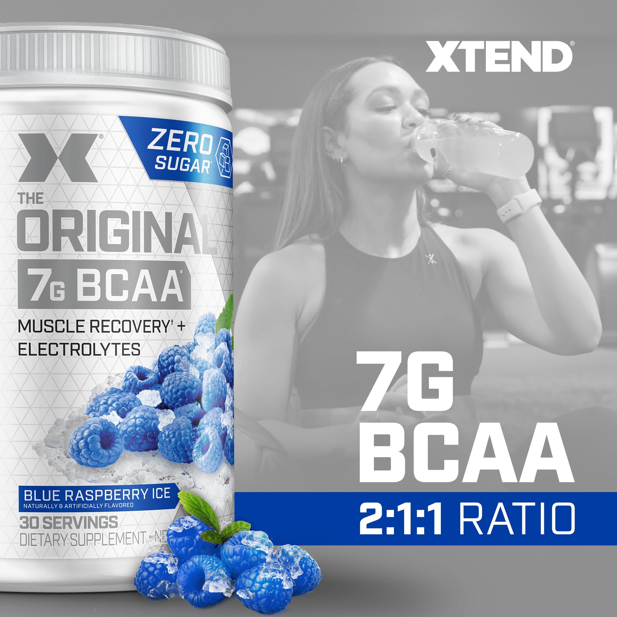 Foto 3 pulgar | BCAA en Polvo Scivation Xtend Original Blue Frambuesa Ice 30 Servicios - Venta Internacional