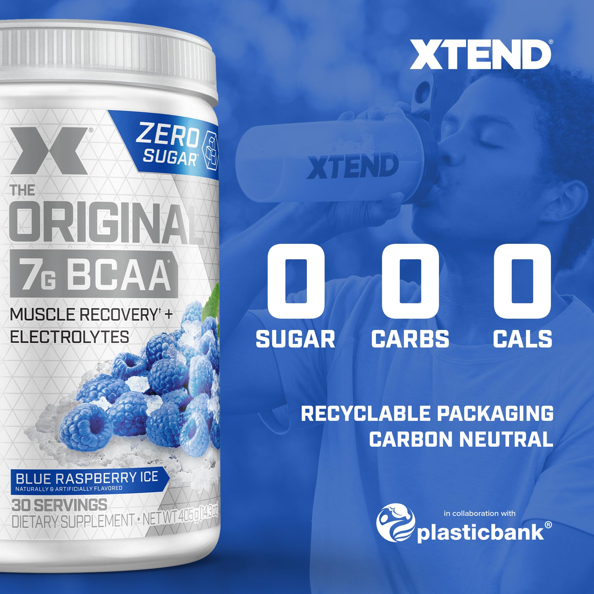 Foto 5 pulgar | BCAA en Polvo Scivation Xtend Original Blue Frambuesa Ice 30 Servicios - Venta Internacional