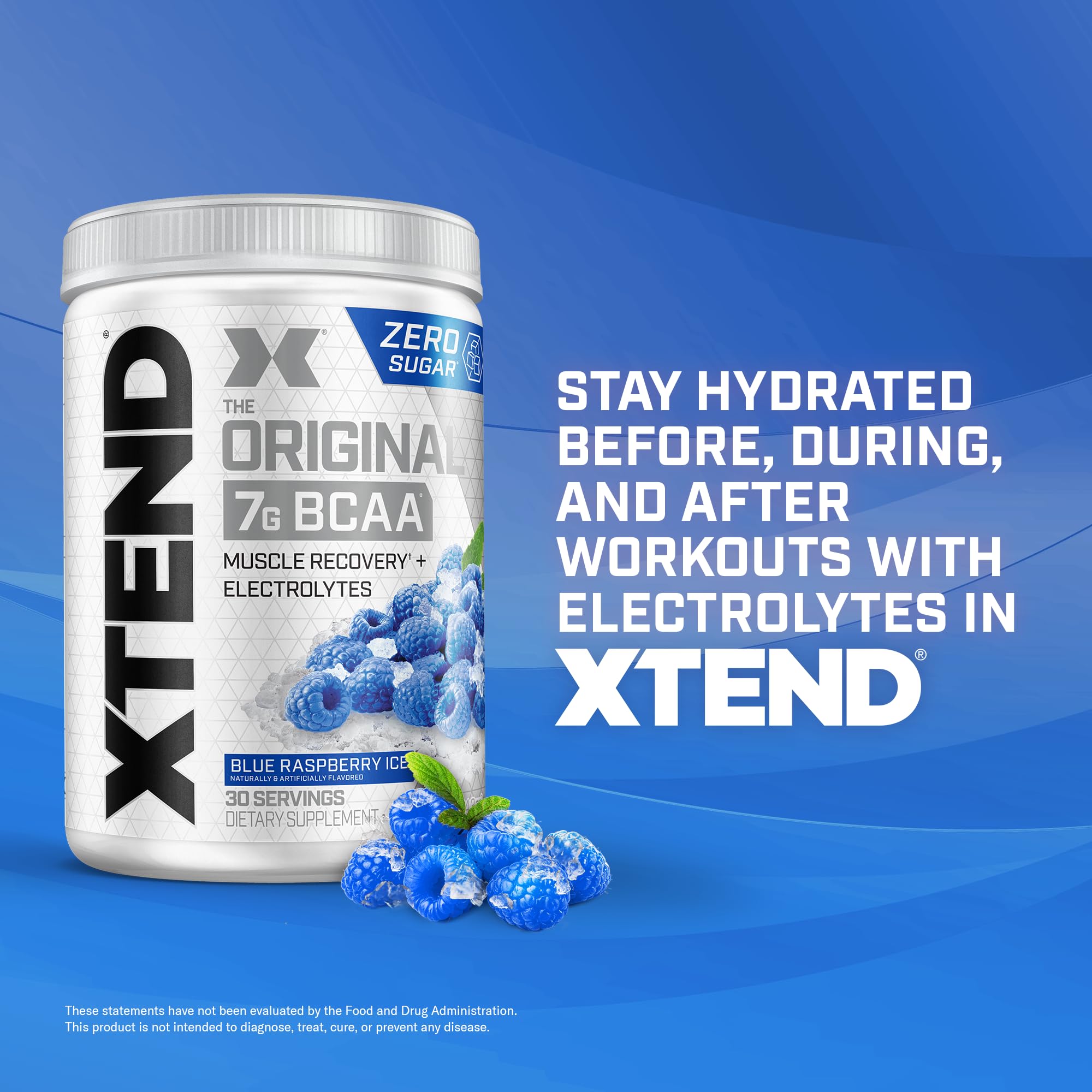 Foto 6 pulgar | BCAA en Polvo Scivation Xtend Original Blue Frambuesa Ice 30 Servicios - Venta Internacional