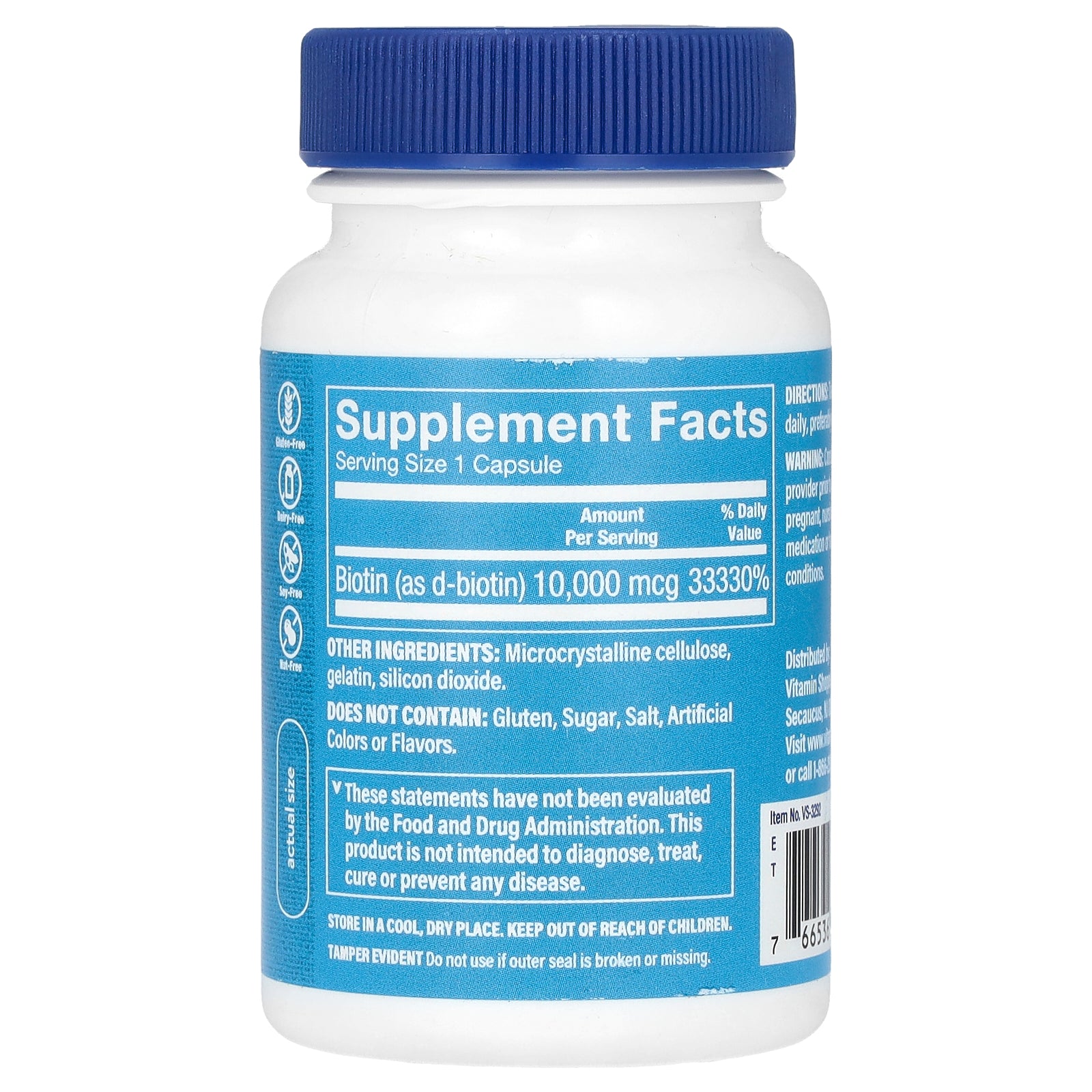 Foto 3 pulgar | Suplemento The Vitamin Shoppe Biotina 120 Cápsulas - Venta Internacional