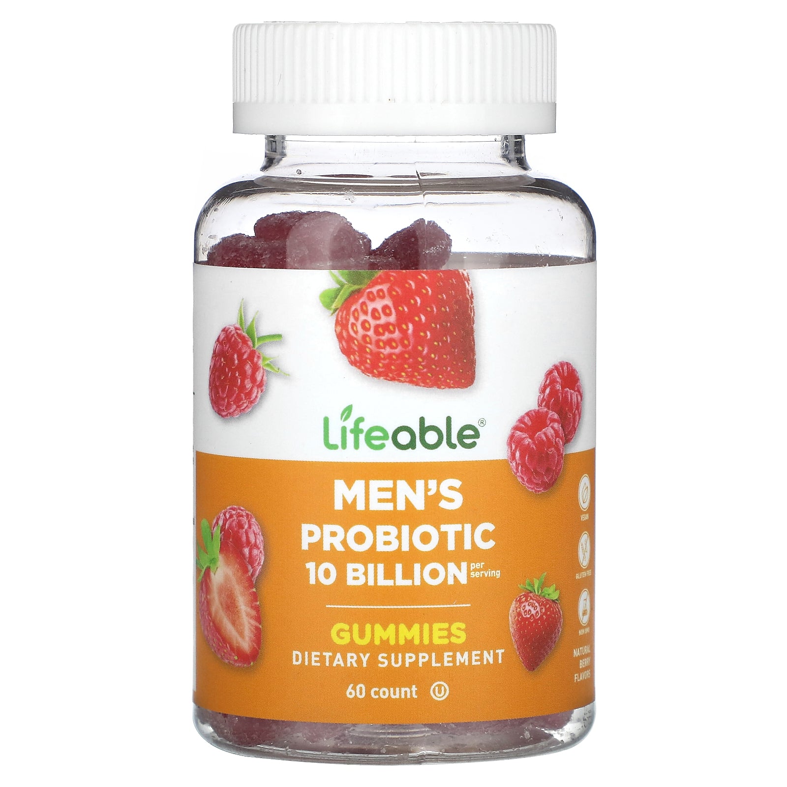 Foto 2 pulgar | Probióticos Lifeable Men's Natural Berry 60 Gomitas - Venta Internacional