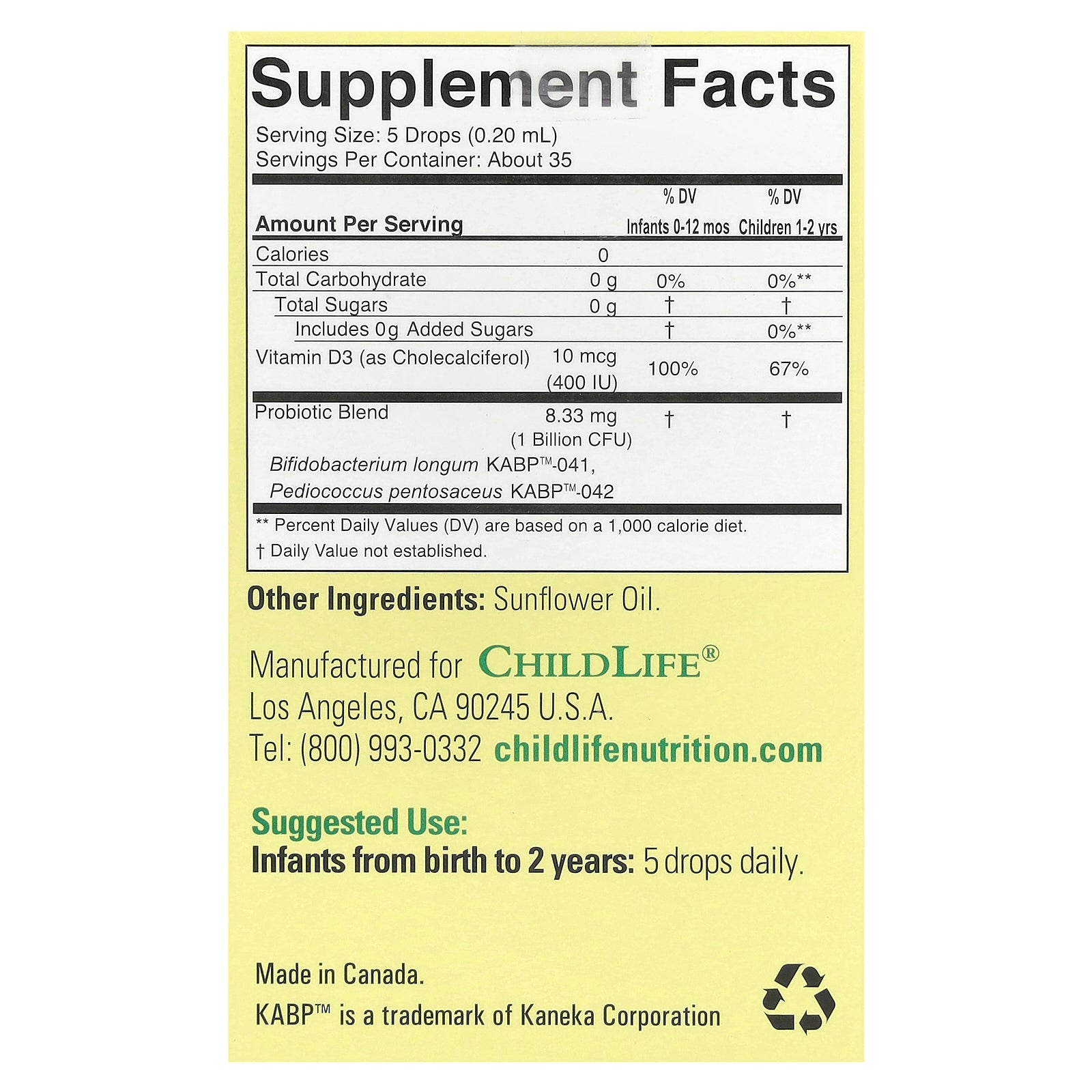 Foto 3 pulgar | Gotas Probióticas Childlife Essentials Infantbiotics 8 ml - Venta Internacional