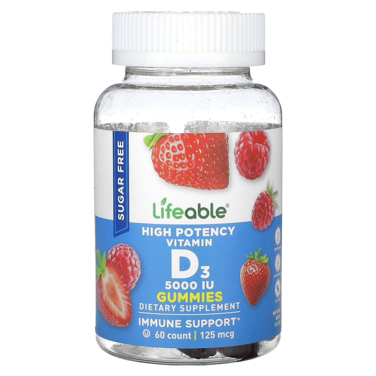Foto 2 pulgar | Suplemento Vitamina D3 Lifeable 25 Mcg 60 Gomitas - Venta Internacional