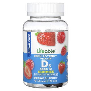 Foto 1 | Suplemento Vitamina D3 Lifeable 25 Mcg 60 Gomitas - Venta Internacional