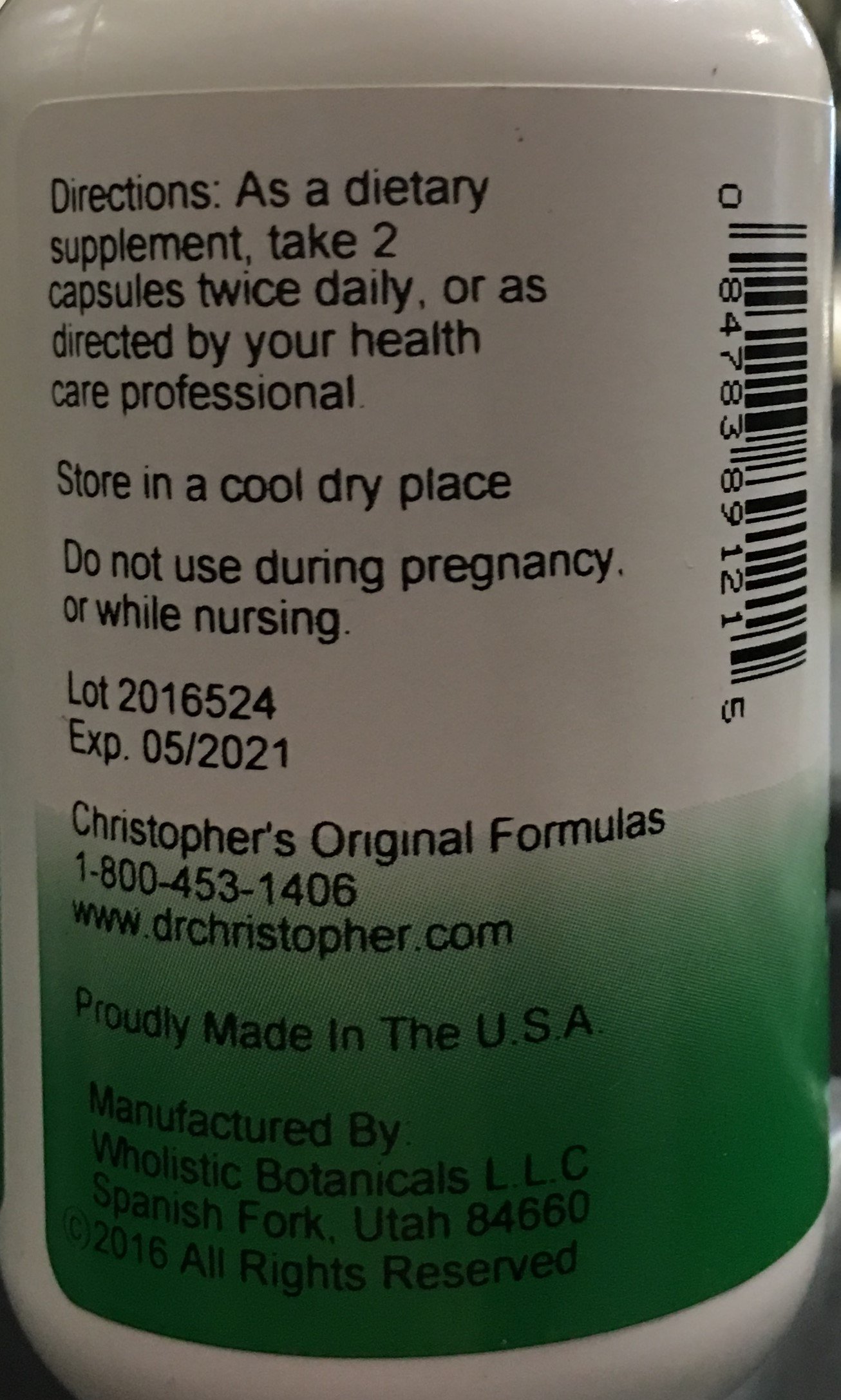 Foto 2 | Suplemento Christopher's Original Formulas, Fórmula Reproductiva Femenina, 100 Tabletas - Venta Internacional.