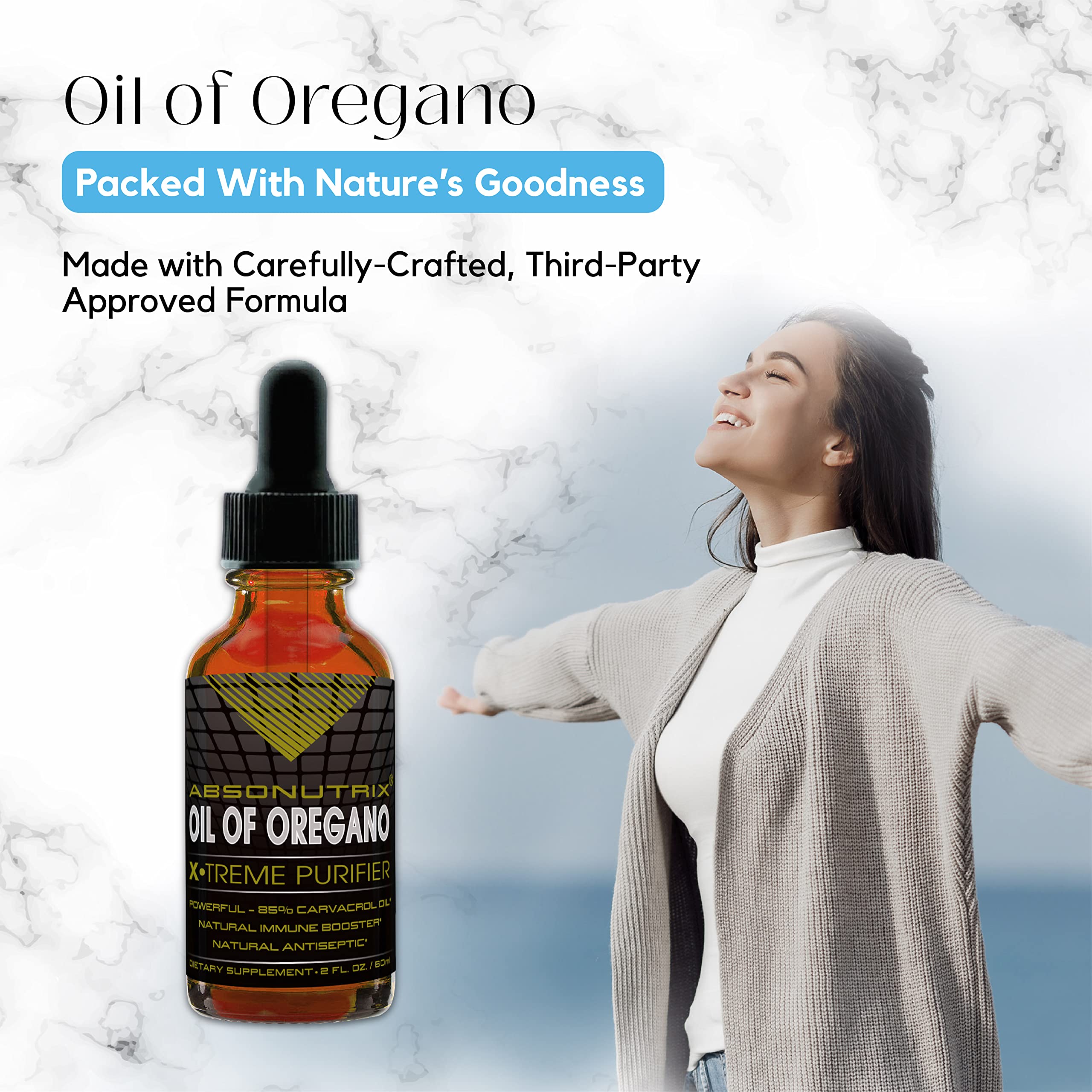 Foto 5 | Suplemento De Aceite De Orégano Absonutrix, 43 Mg, 160 Ml, 540 Porciones - Venta Internacional.