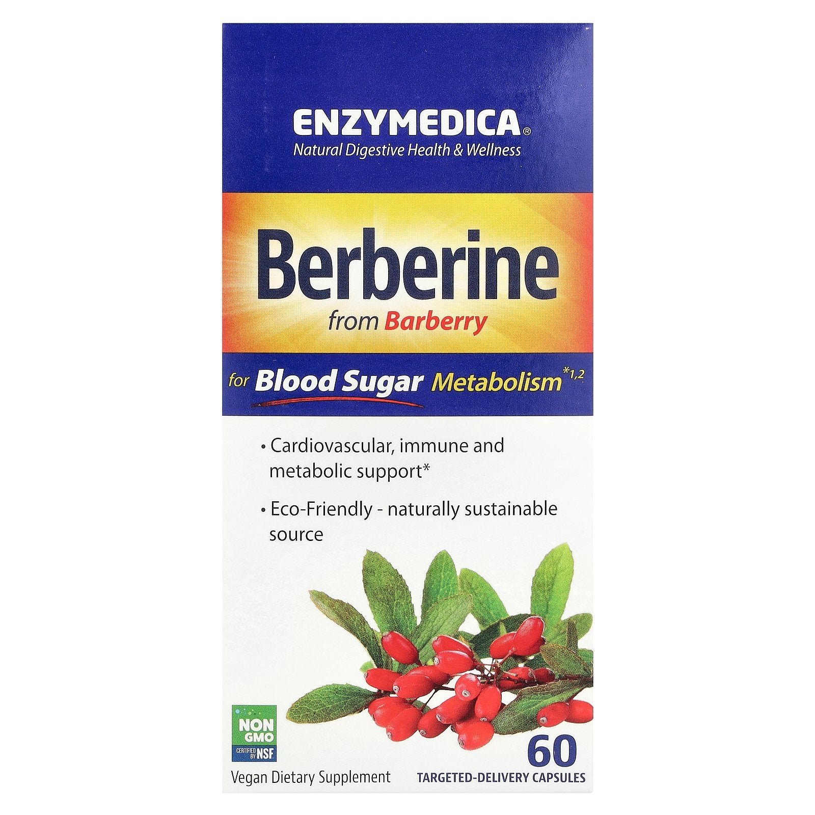 Foto 2 pulgar | Suplemento Enzymedica Berberine 60 Cápsulas - Venta Internacional