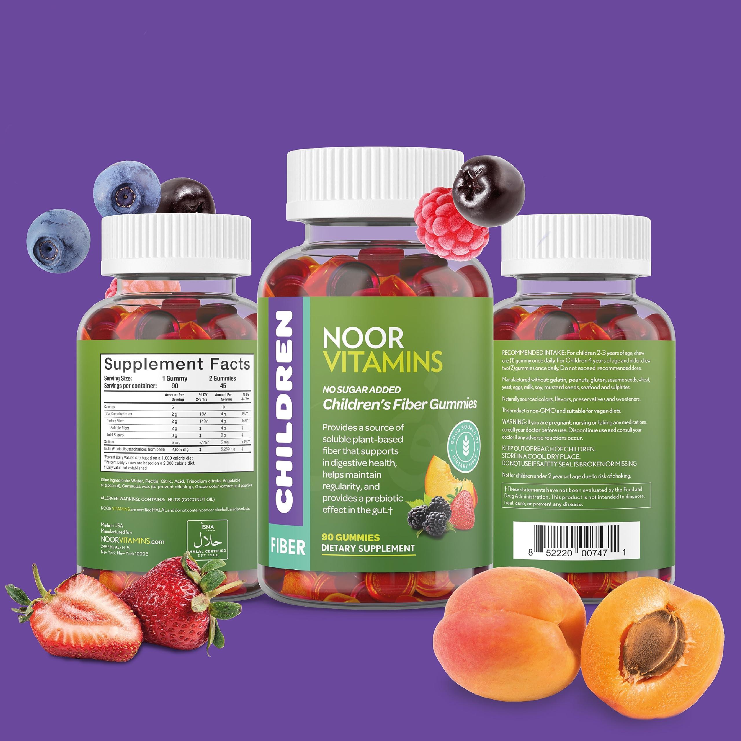 Foto 6 pulgar | Vitaminas para Niños Noor Vitamins Halal 90 Gomitas - Venta Internacional