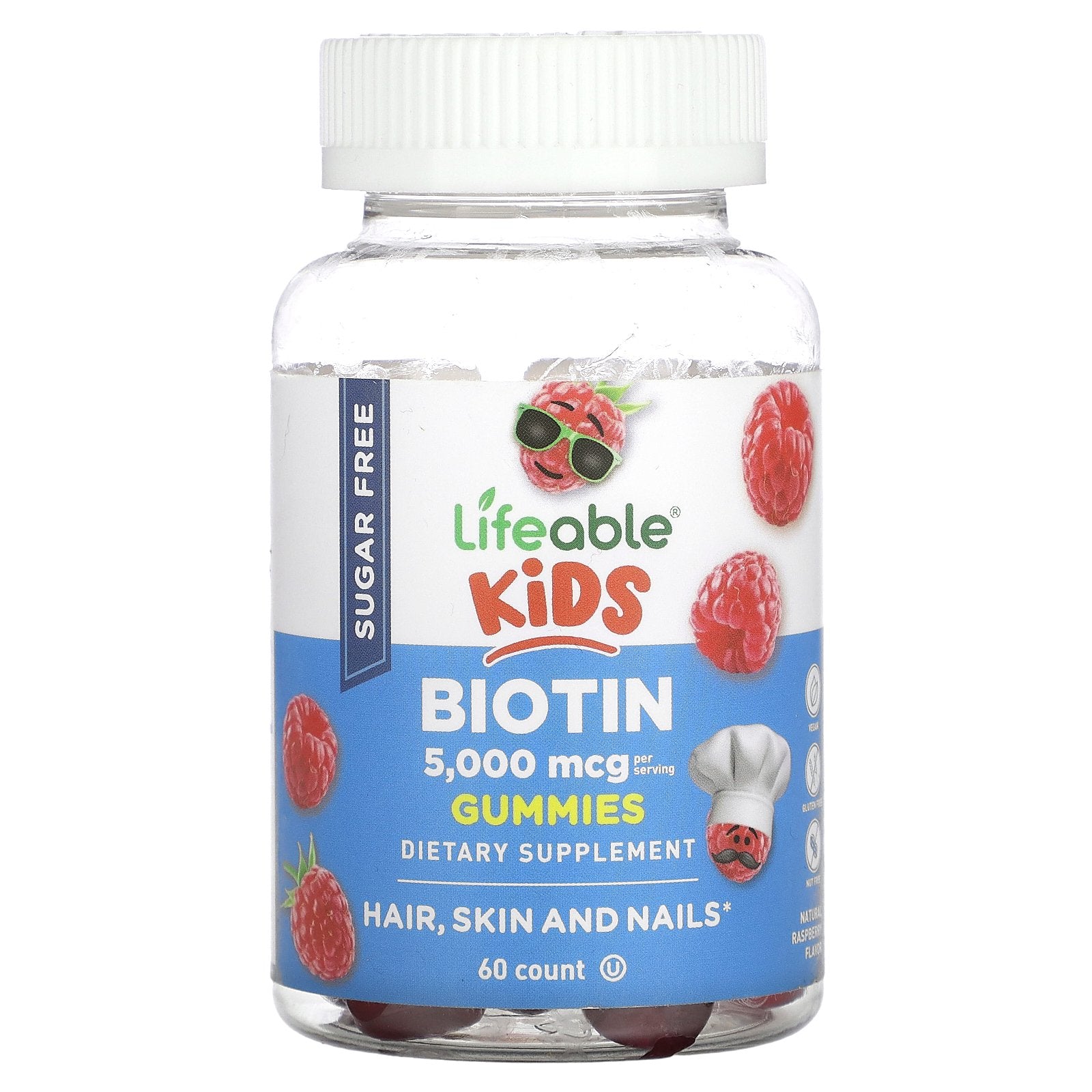 Foto 2 pulgar | Suplemento Biotina Lifeable Kids Sin Azúcar 60 Gomitas - Venta Internacional