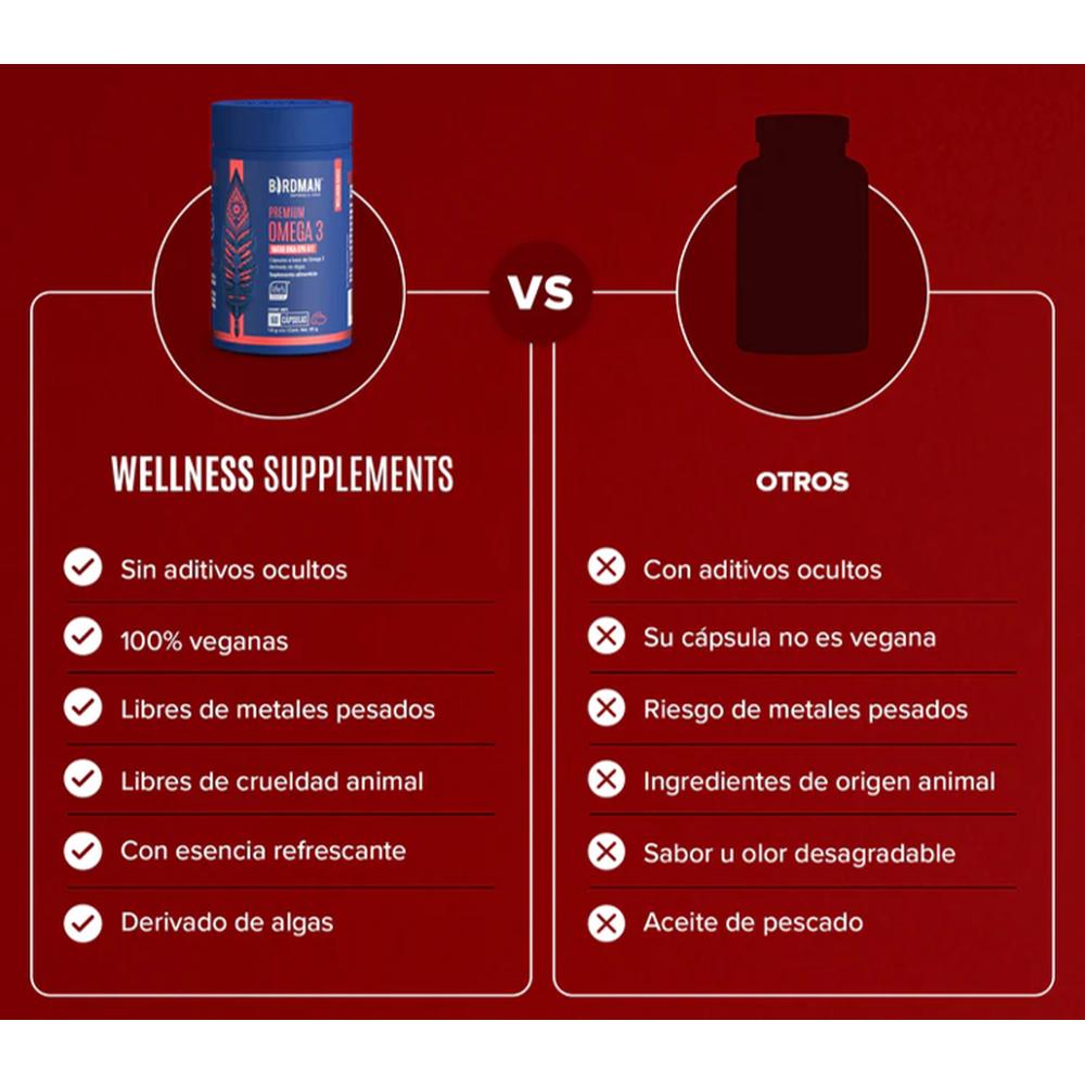 Foto 4 pulgar | Omega 3 Premium 60 Capsulas Birdman