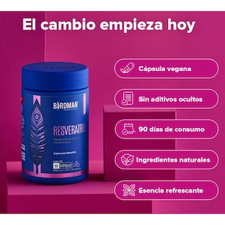 Foto 4 | Resveratrol E Inulina De Agave 90 Capsulas Birdman